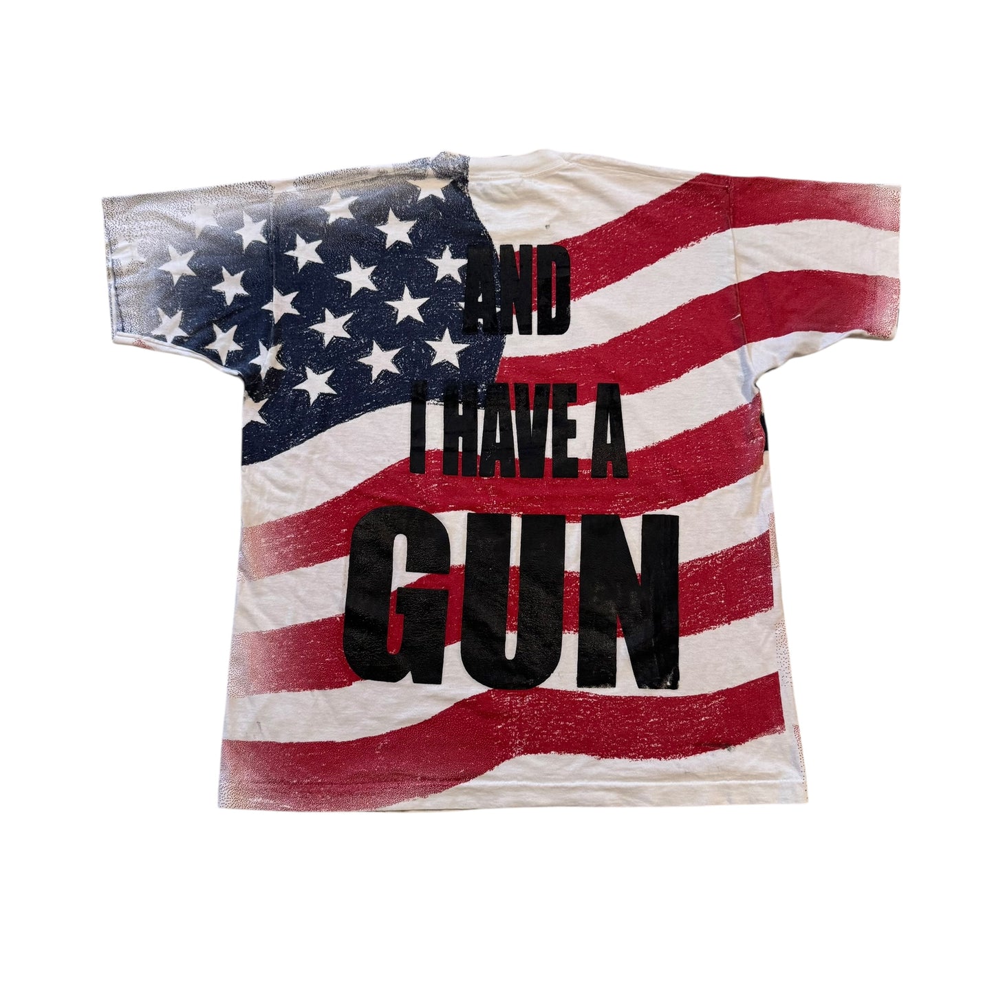 Fat Retard Faggot And I Have A Gun 1/1 T-Shirt (XL) HARDCORE THOUGHTS X JUNA COLLAB