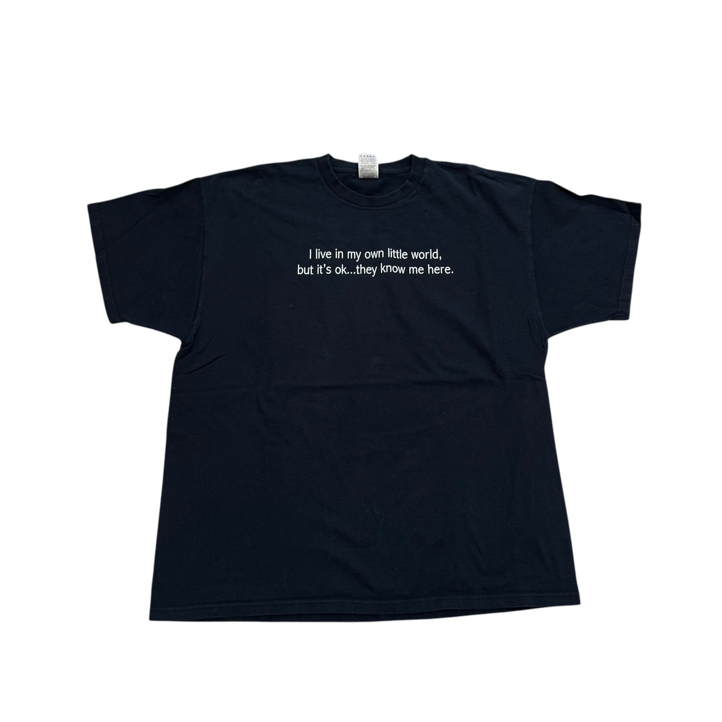 I Live In My Own Little World T-Shirt 2000s (XL)