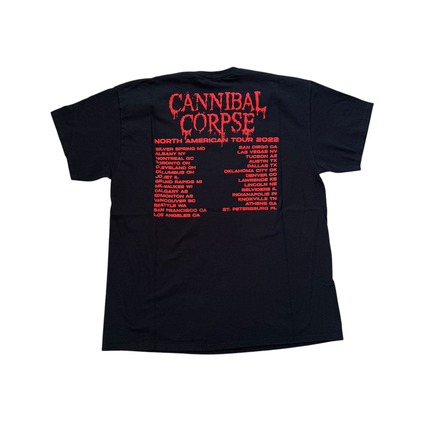 Cannibal Corpse Violence Reimagined Tour T-Shirt (XL) PERSONALS COLLECTION