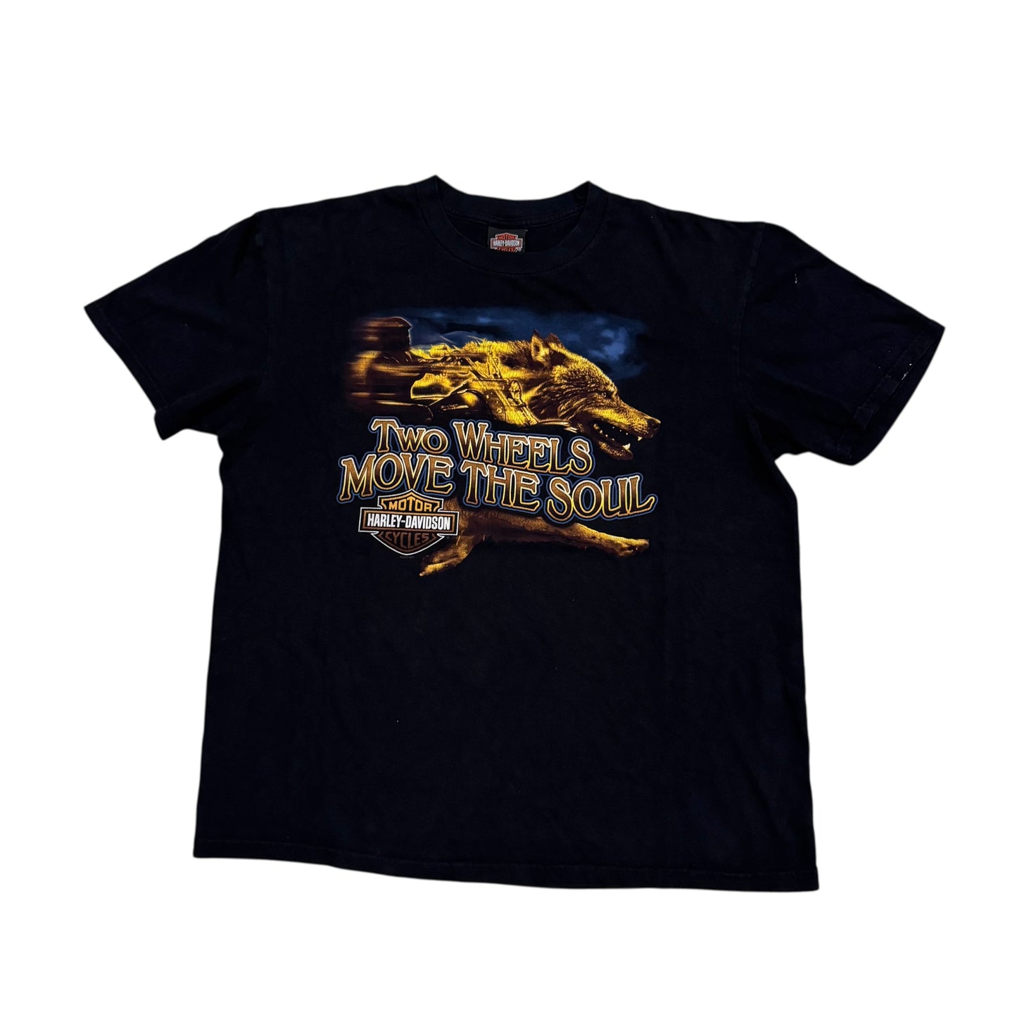 Harley Davidson Two Wheels To Move The Soul T-Shirt 2000s (Large)