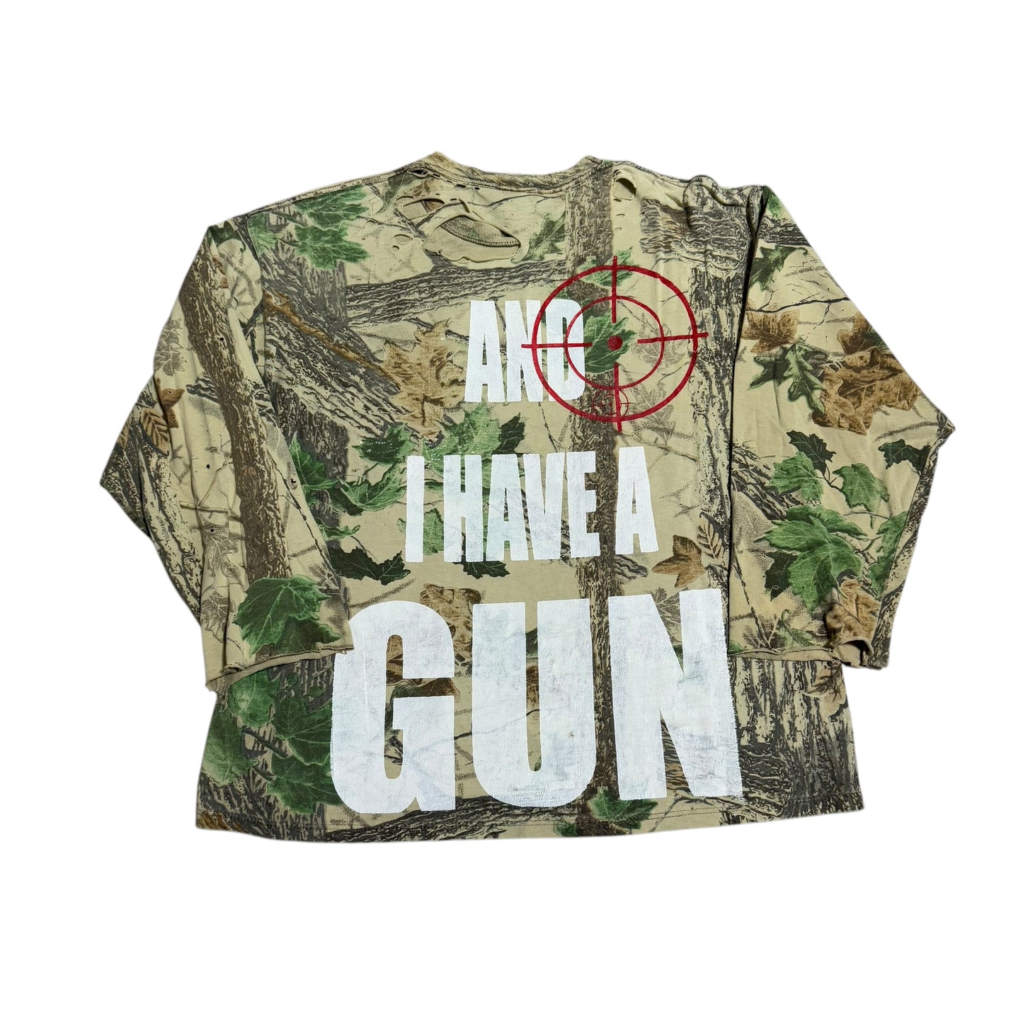 Four Loko Friday Camo 1/1 Thrashed Long Sleeve T-Shirt (XL)