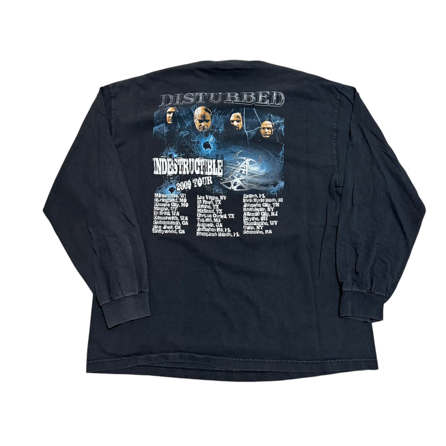 Disturbed Indestructible 2009 Tour Long Sleeve T-Shirt (XL)