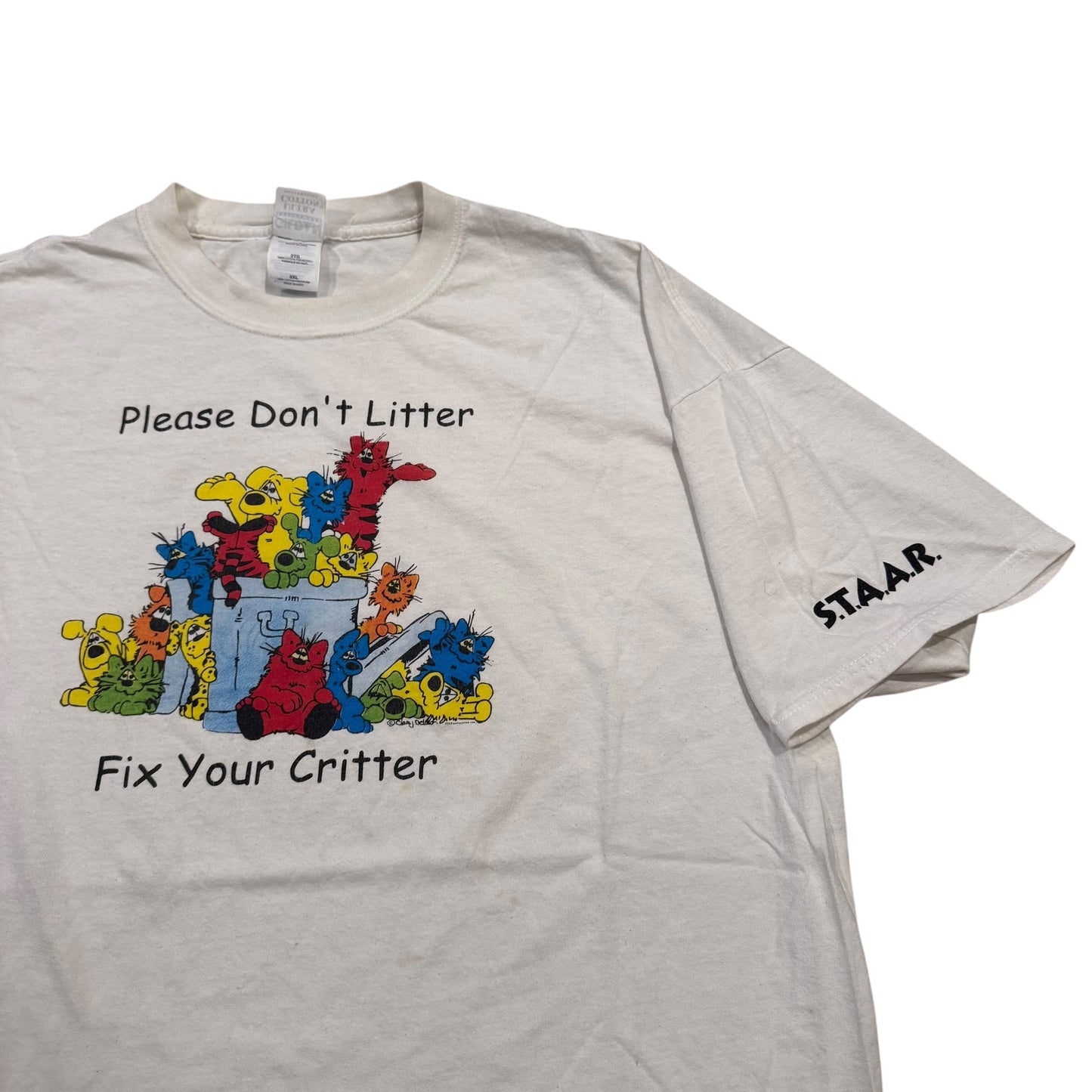 Please Don’t Litter Fix Your Critter T-Shirt 2000s (XXL) PERSONALS COLLECTION