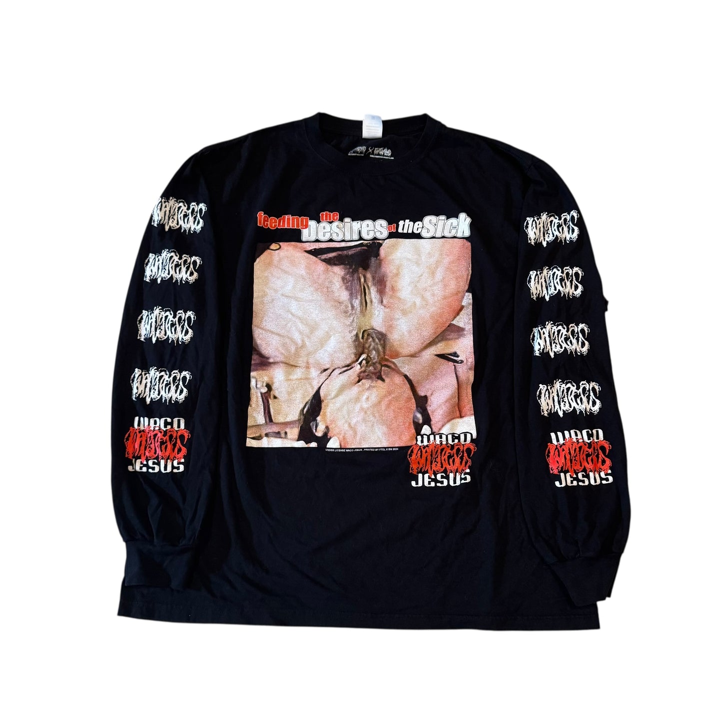 Waco Jesus Feeding The Desires Of The Sick Long Sleeve T-Shirt (XXL)
