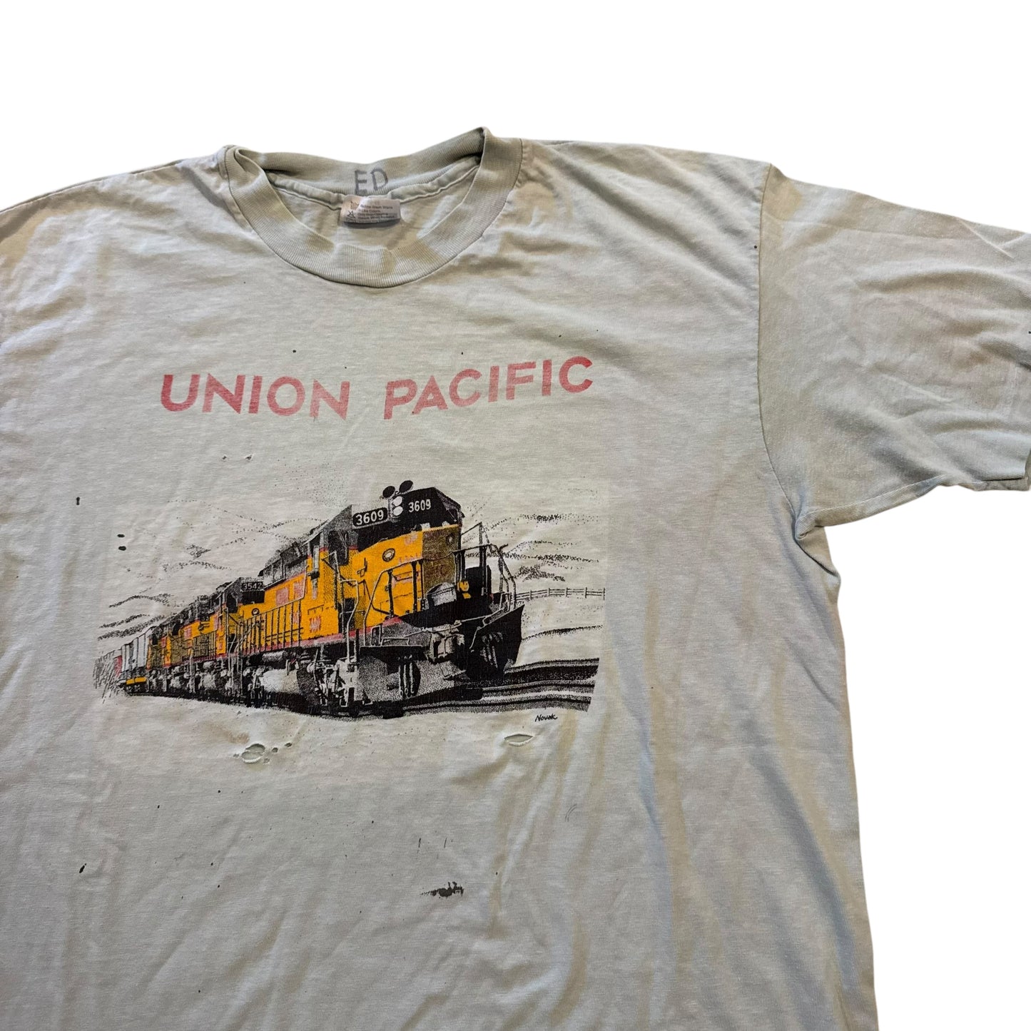 Union Pacific Savanah Georgia T-Shirt 80s THRASHED AND FUKED (XL)