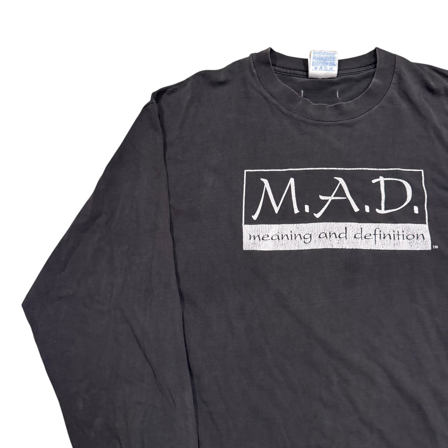 MAD Meaning And Definition Long Sleeve T-Shirt 90s (XL) PERSONALS COLLECTION