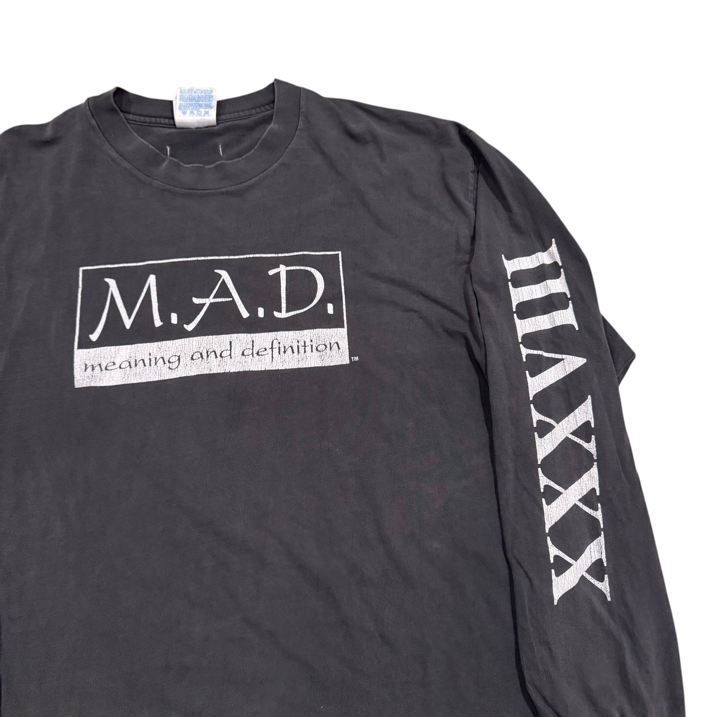 MAD Meaning And Definition Long Sleeve T-Shirt 90s (XL) PERSONALS COLLECTION