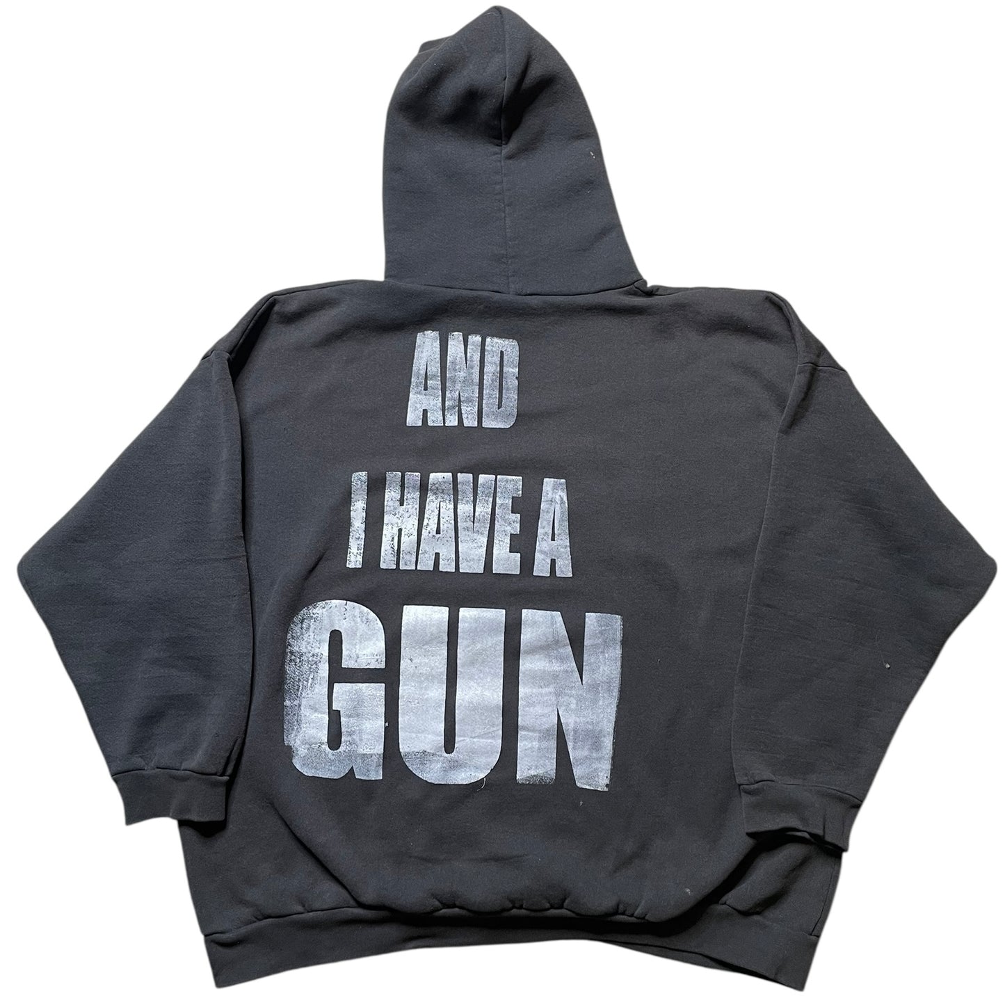 Fat Retard Faggot And I Have A Gun 1/1 Hoodie (XXXXL) HARDCORE THOUGHTS X JUNA COLLAB