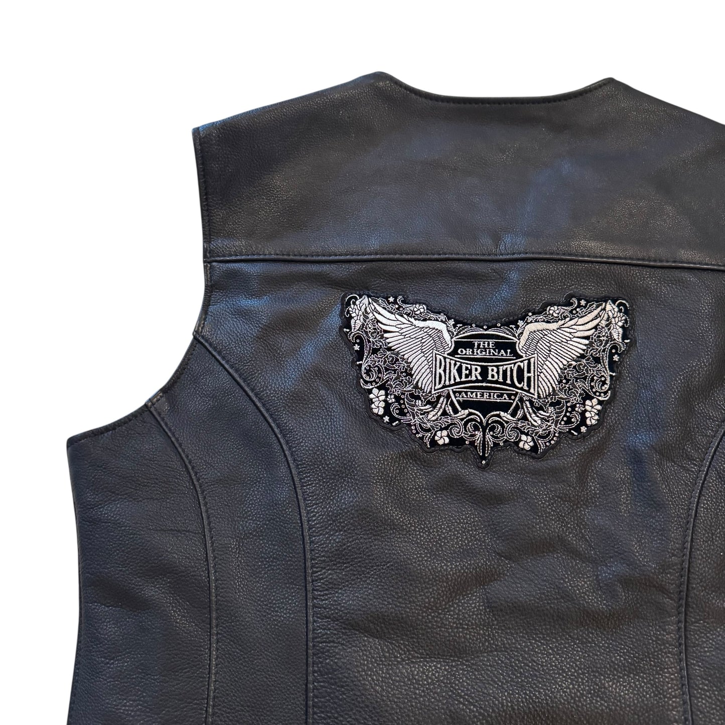 The Original Biker Bitch Leather Vest 2000s (Fits Boxy XL)