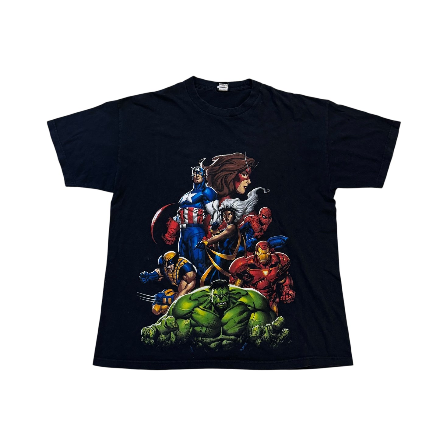 Marvel Superhero Collage T-Shirt 2000s (XL)