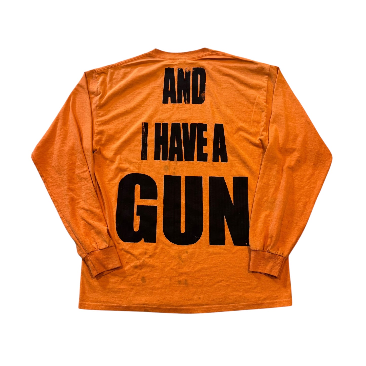 Fat Retard Faggot And I Have A Gun 1/1 Long Sleeve T-Shirt (Large) HARDCORE THOUGHTS X JUNA COLLAB