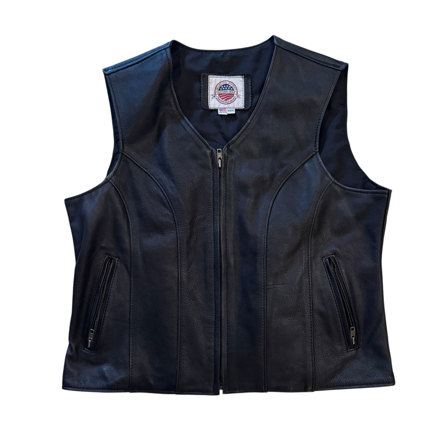 The Original Biker Bitch Leather Vest 2000s (Fits Boxy XL)