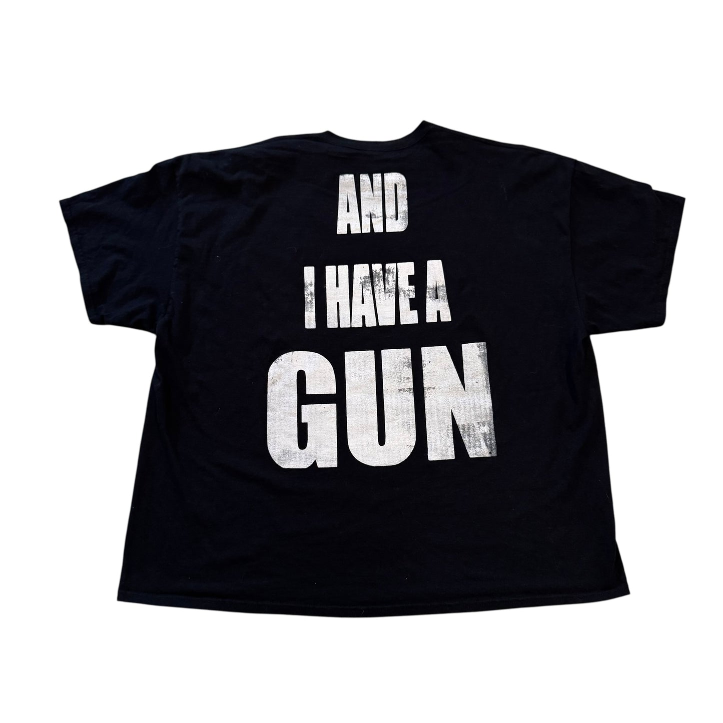 Fat Retard Faggot And I Have A Gun 1/1 T-Shirt (XXXXL) HARDCORE THOUGHTS X JUNA COLLAB