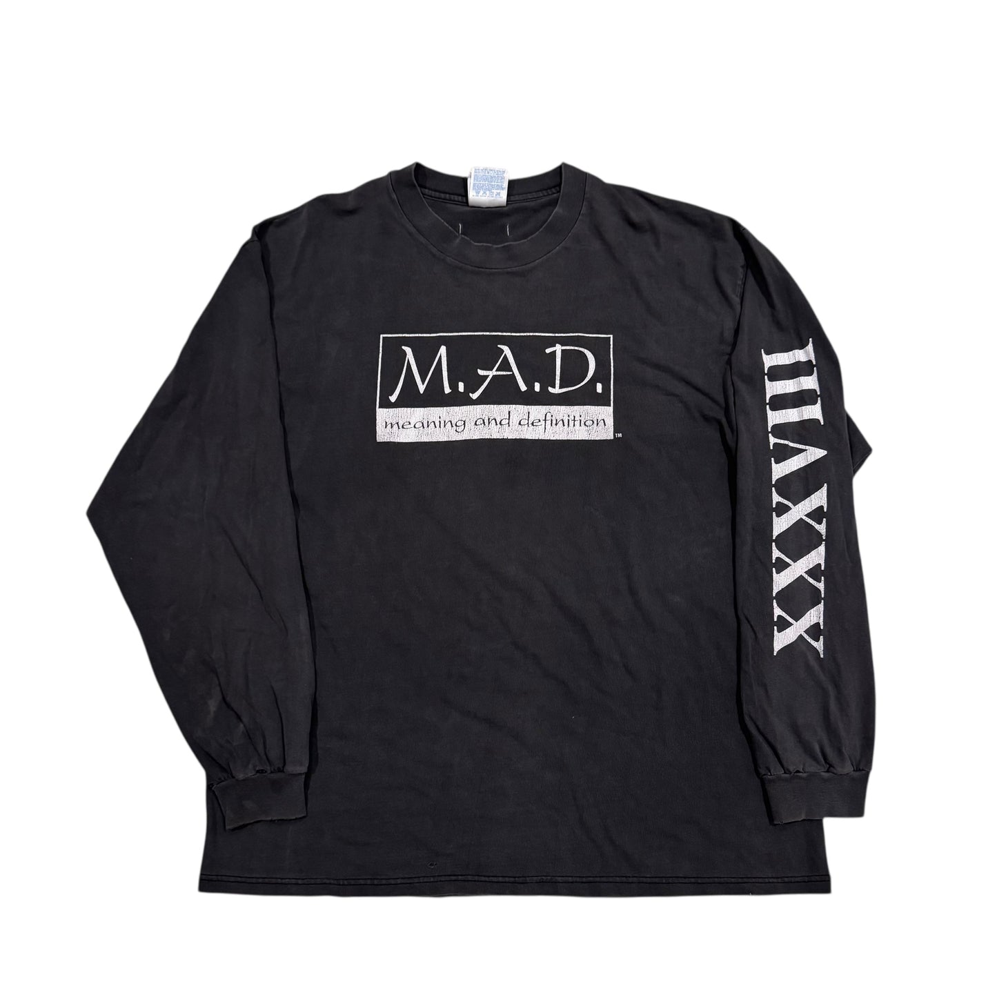 MAD Meaning And Definition Long Sleeve T-Shirt 90s (XL) PERSONALS COLLECTION
