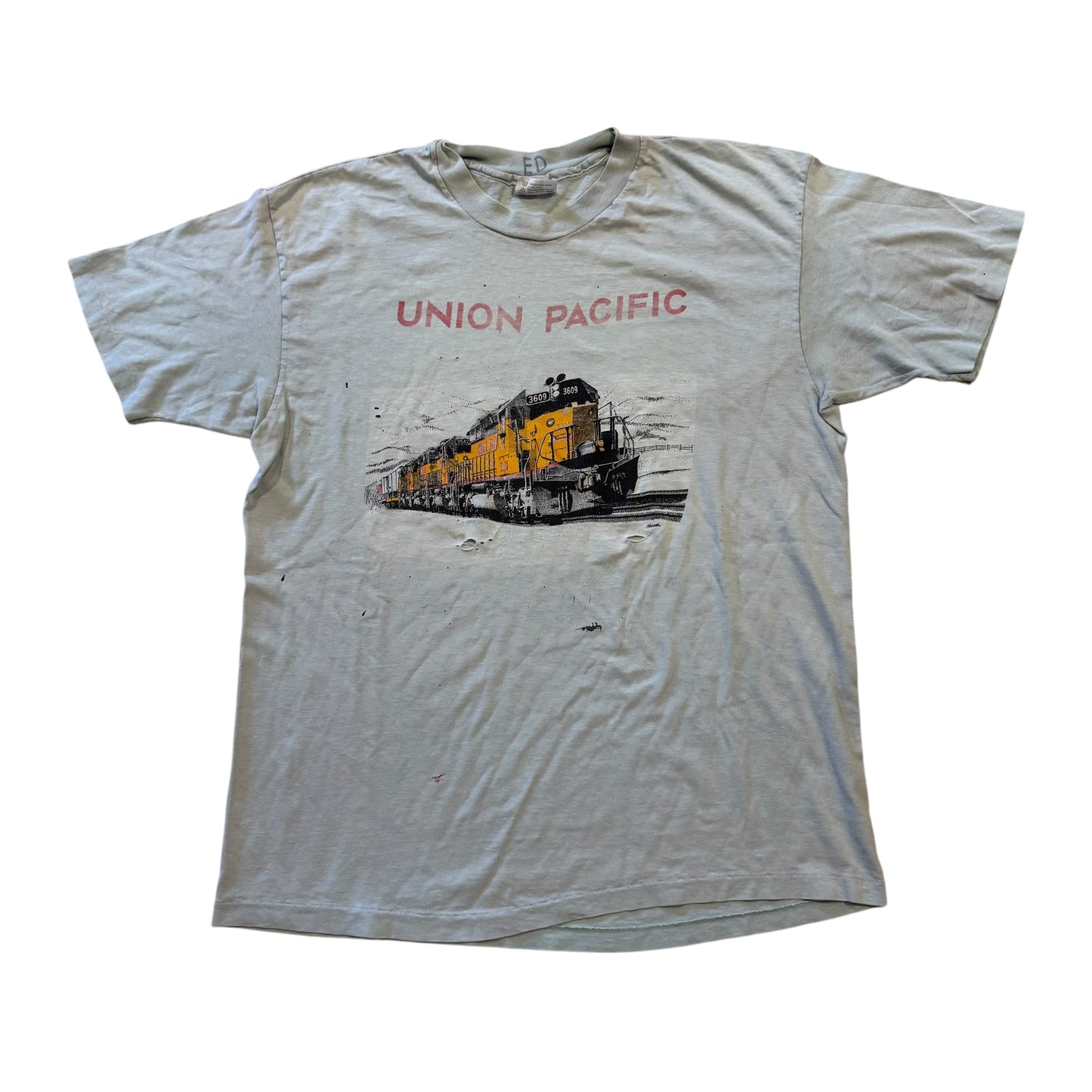 Union Pacific Savanah Georgia T-Shirt 80s THRASHED AND FUKED (XL)