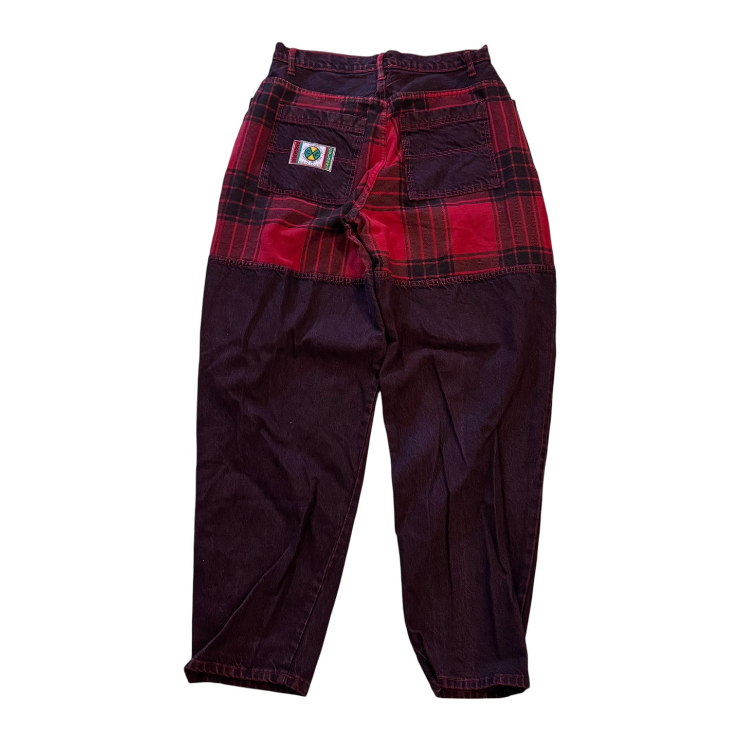 Cross Colors Plaid Denim Pants (32x33)