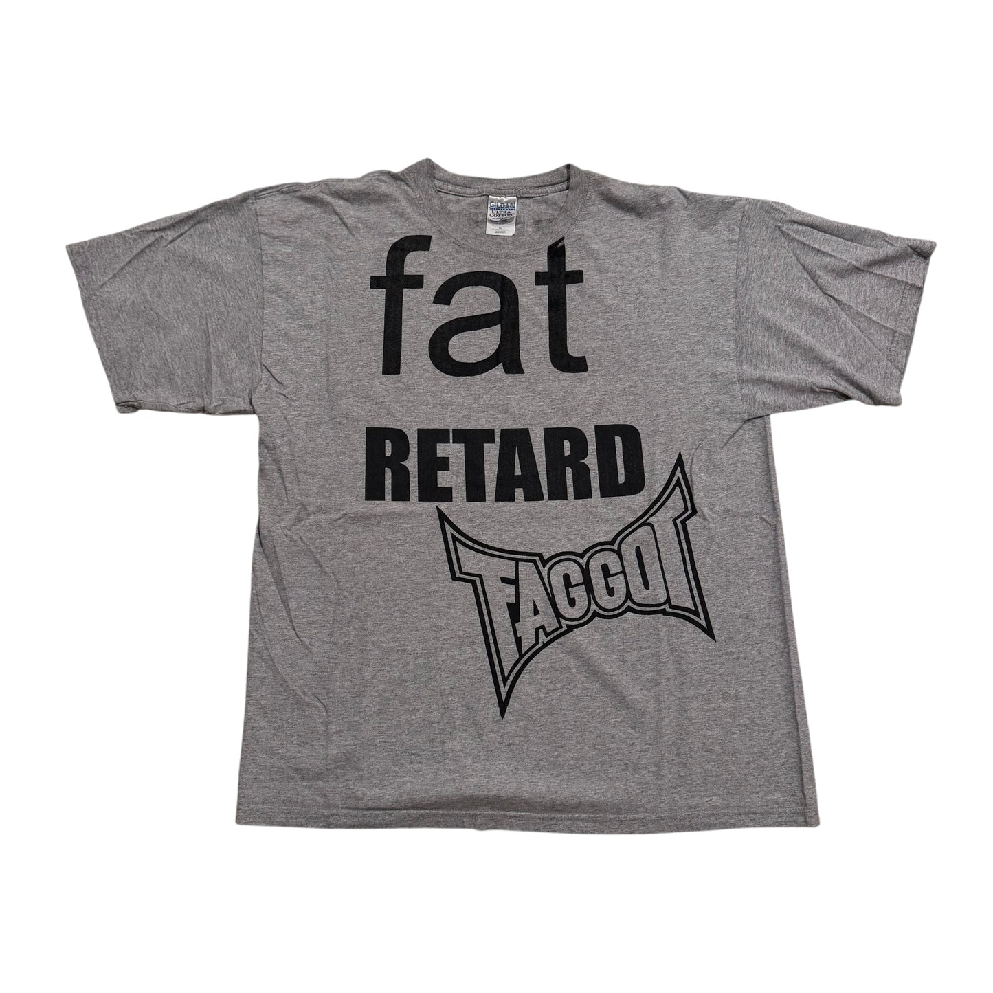 Fat Retard Faggot And I Have A Gun 1/1 T-Shirt (XL) HARDCORE THOUGHTS X JUNA COLLAB