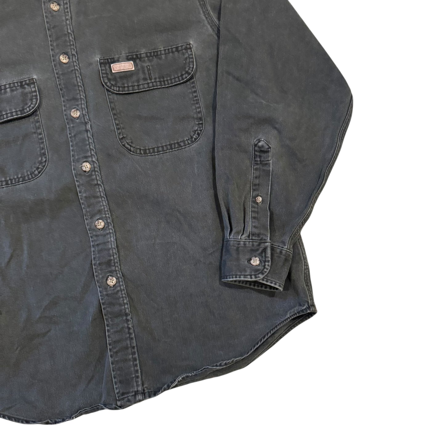 Carhartt Muted Green Button Up Work Shirt (Medium)