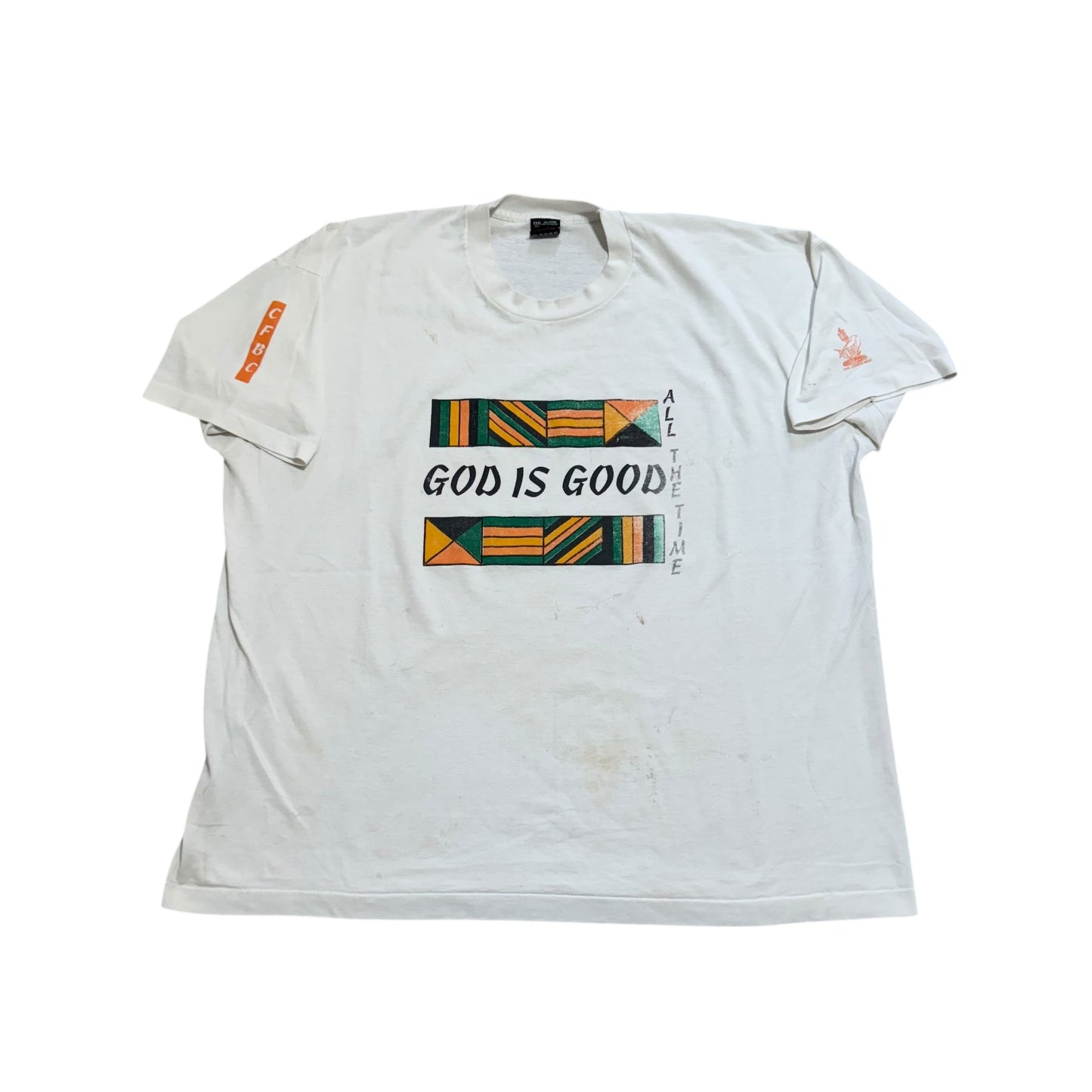 God Is Good All The Time T-Shirt THRASHED AND FUCKED 90s (XXXL)