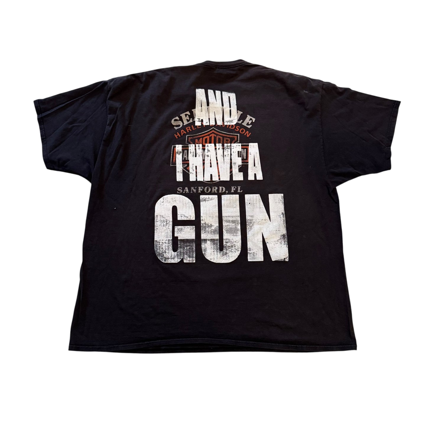 Fat Retard Faggot And I Have A Gun 1/1 T-Shirt (XXXL) HARDCORE THOUGHTS X JUNA COLLAB