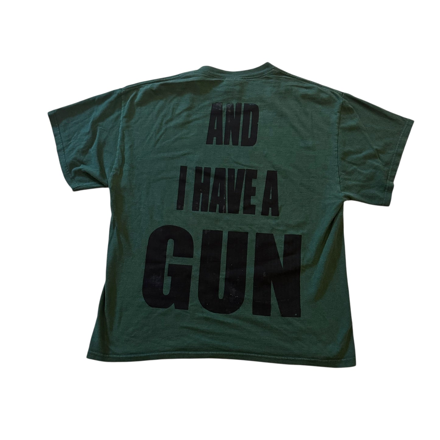 Fat Retard Faggot And I Have A Gun 1/1 T-Shirt (Large) HARDCORE THOUGHTS X JUNA COLLAB