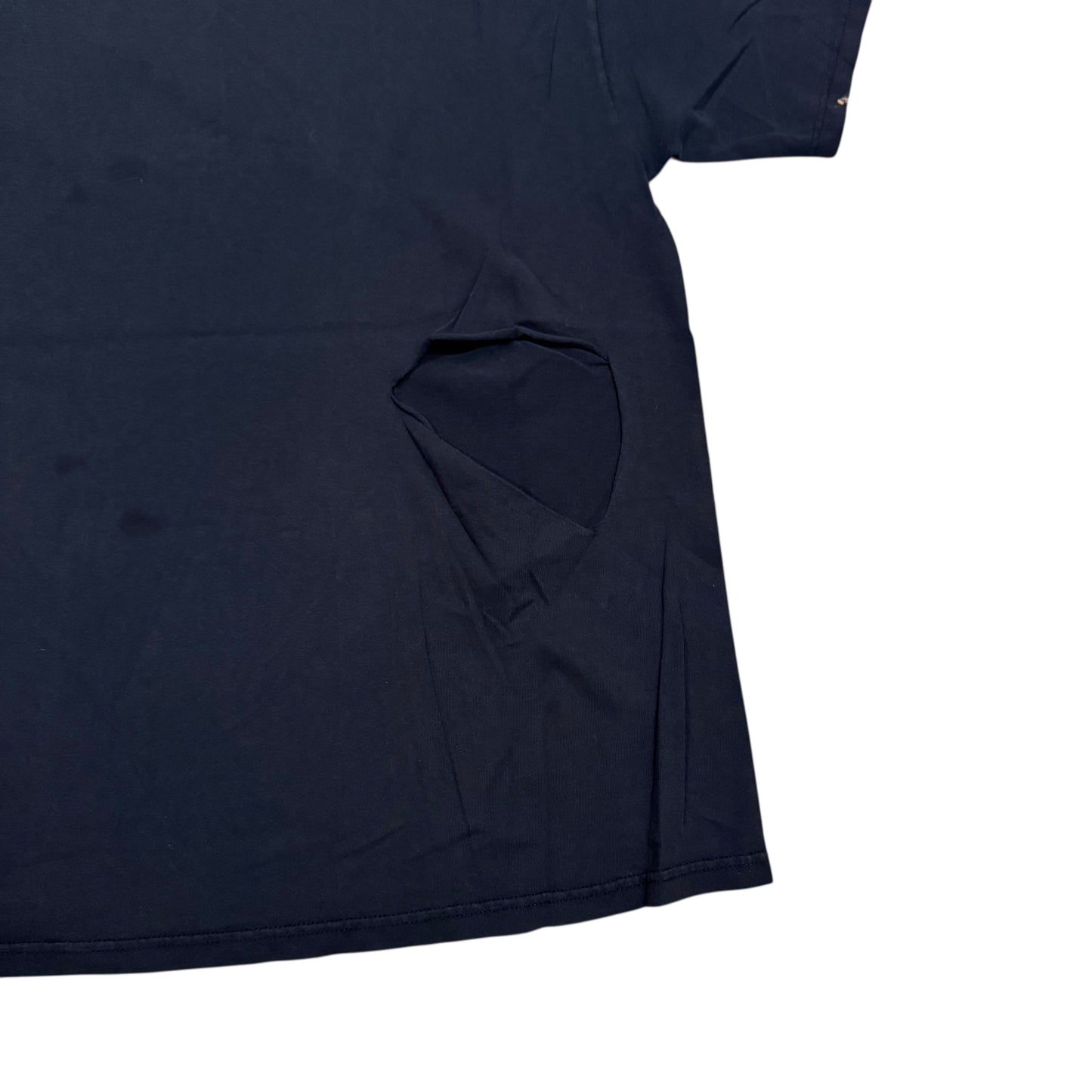 Nike Black Essential Swoosh T-Shirt 90s THRASHED (XL) PERSONALS COLLECTION