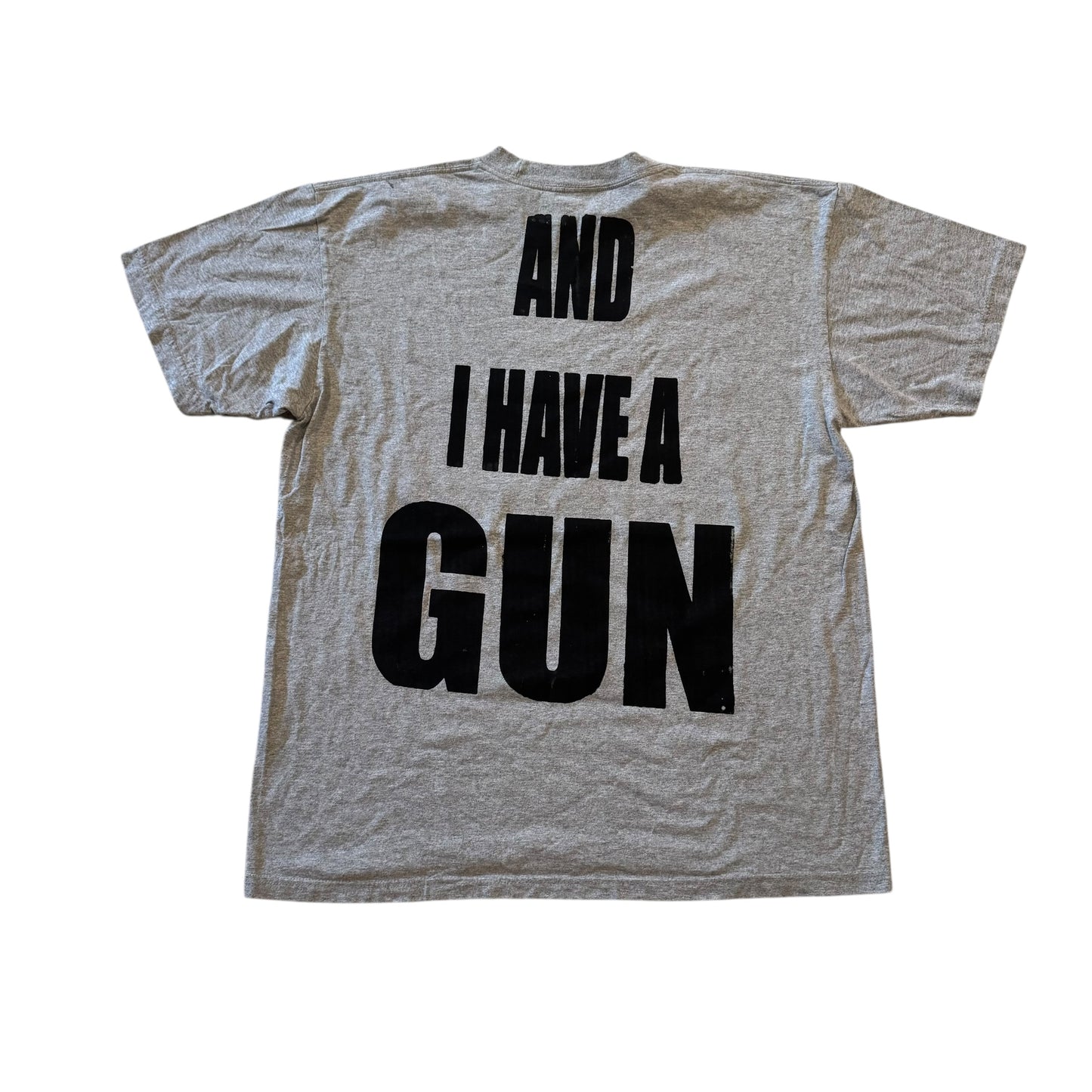 Fat Retard Faggot And I Have A Gun 1/1 T-Shirt (XL) HARDCORE THOUGHTS X JUNA COLLAB