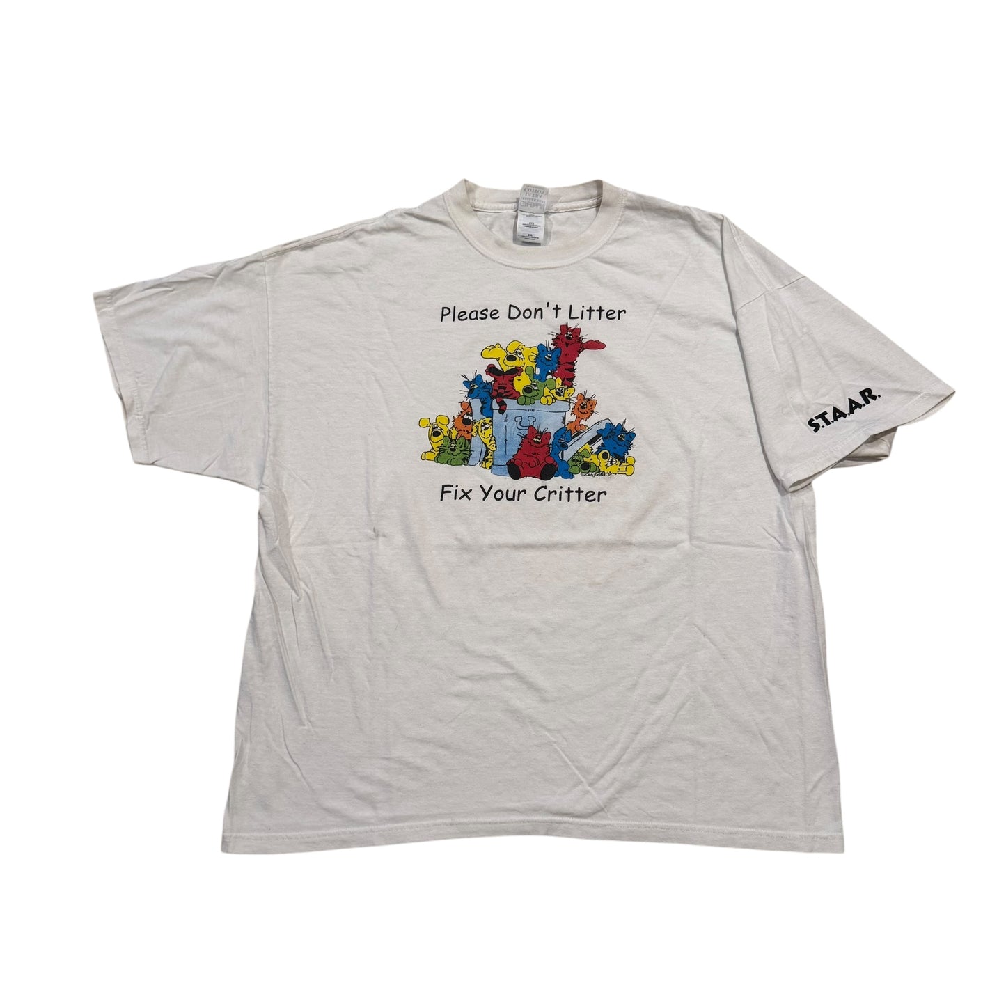 Please Don’t Litter Fix Your Critter T-Shirt 2000s (XXL) PERSONALS COLLECTION