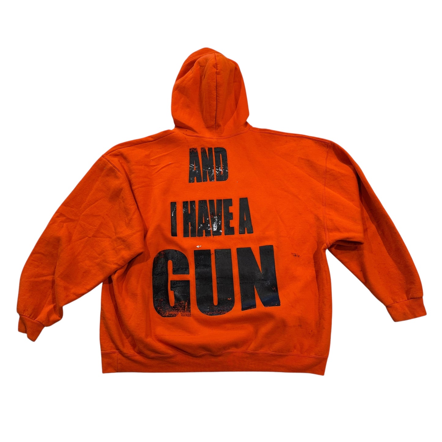Fat Retard Faggot And I Have A Gun 1/1 Hoodie (XXXL) HARDCORE THOUGHTS X JUNA COLLAB