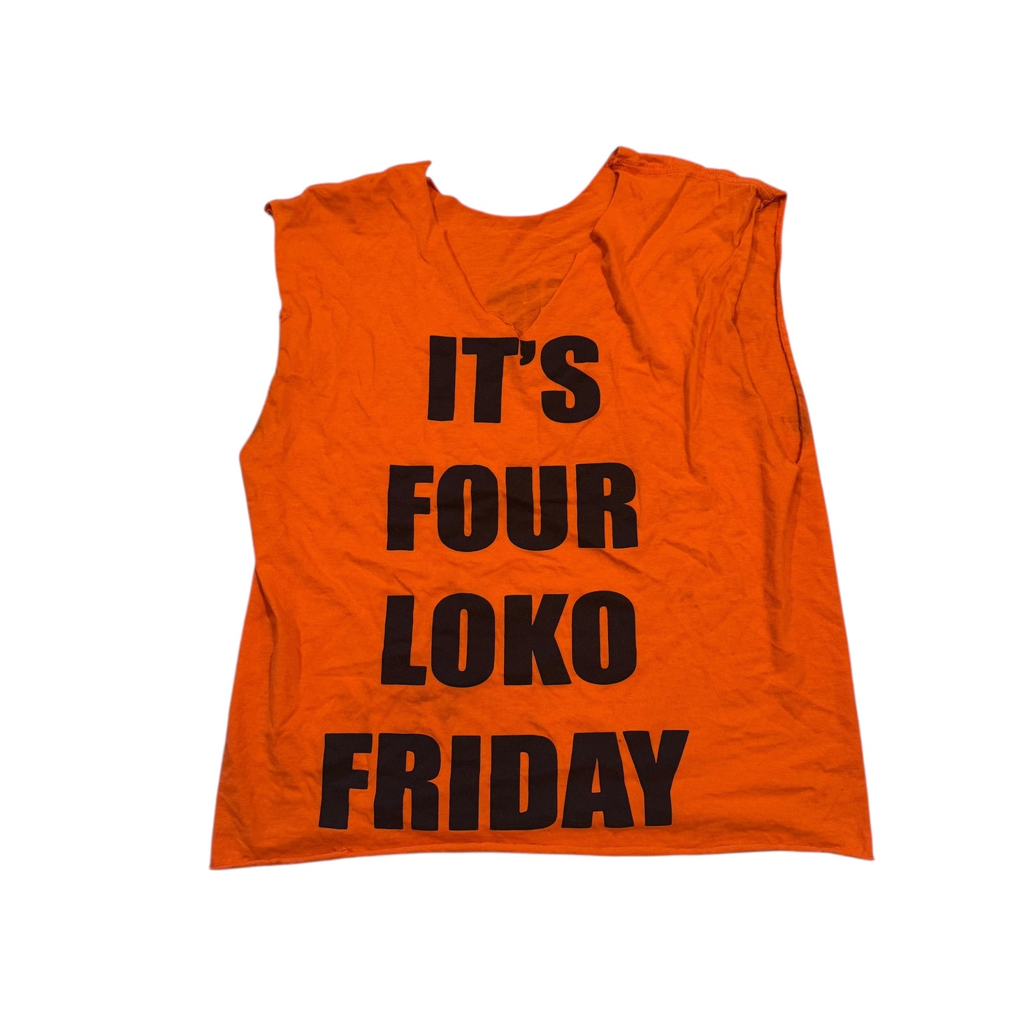 Four Loko Friday Chopped T-Shirt Orange (XL) PERSONALS COLLECTION