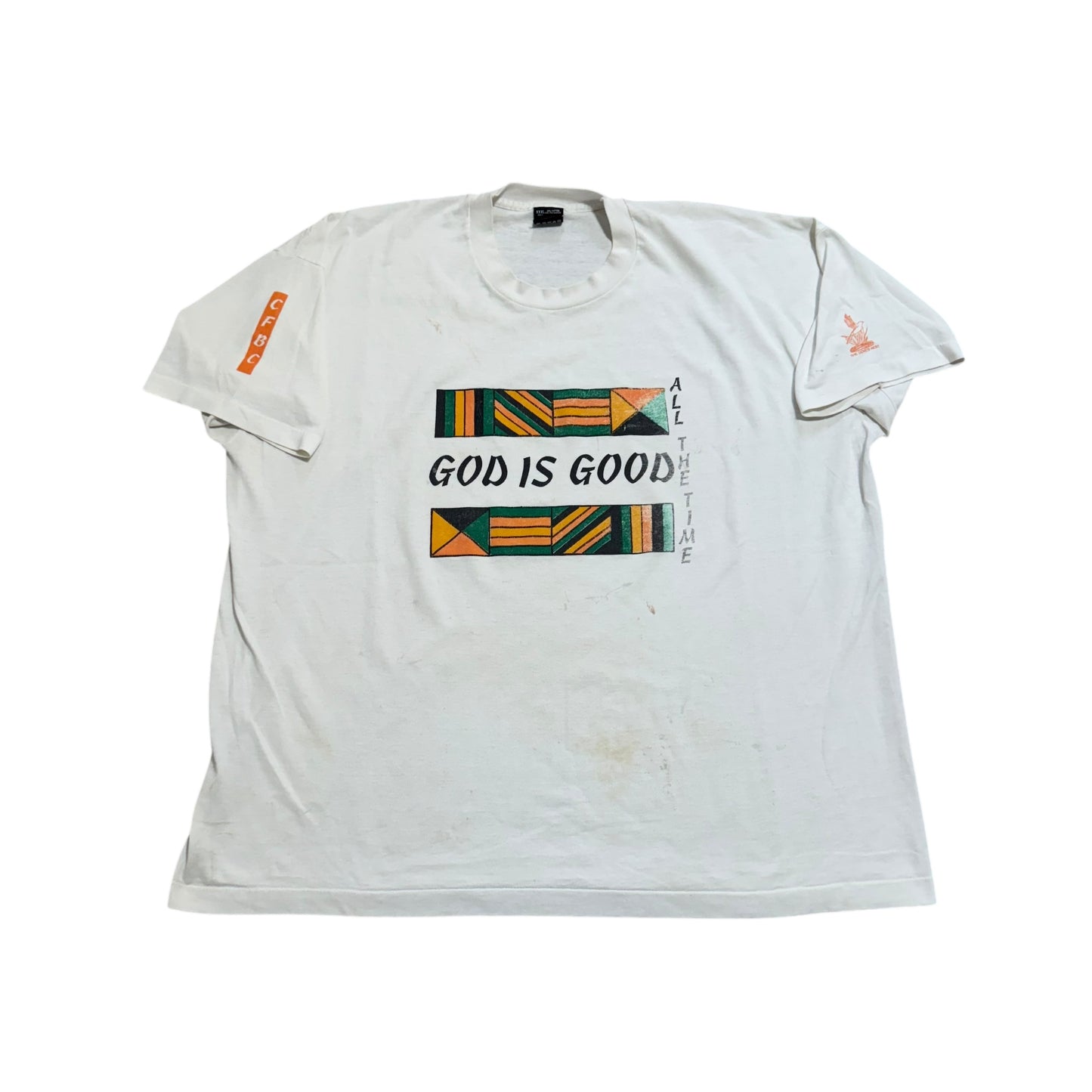 God Is Good All The Time T-Shirt THRASHED AND FUCKED 90s (XXXL)