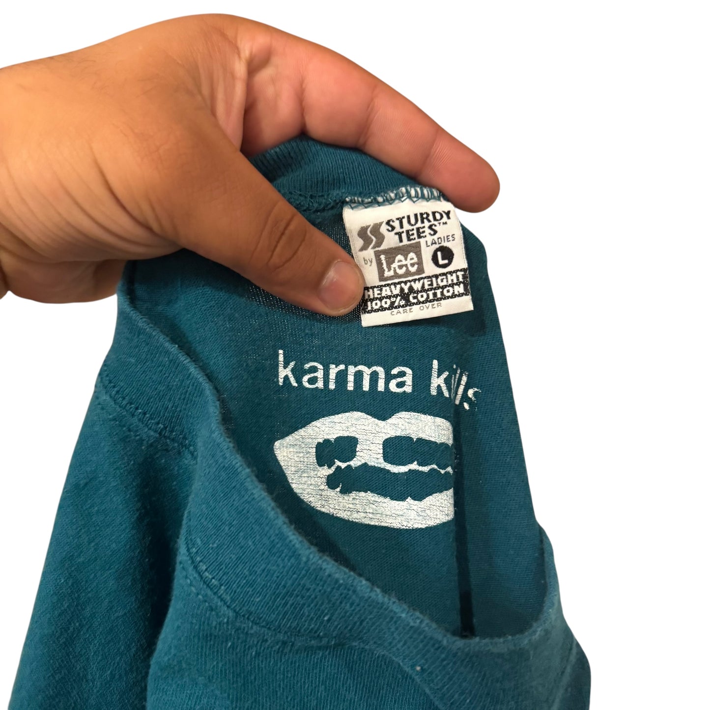 Karma Kills/I Hate Hipsters/Pain Is Our Goal Test Print T-Shirt (Fits XL) PERSONALS COLLECTION