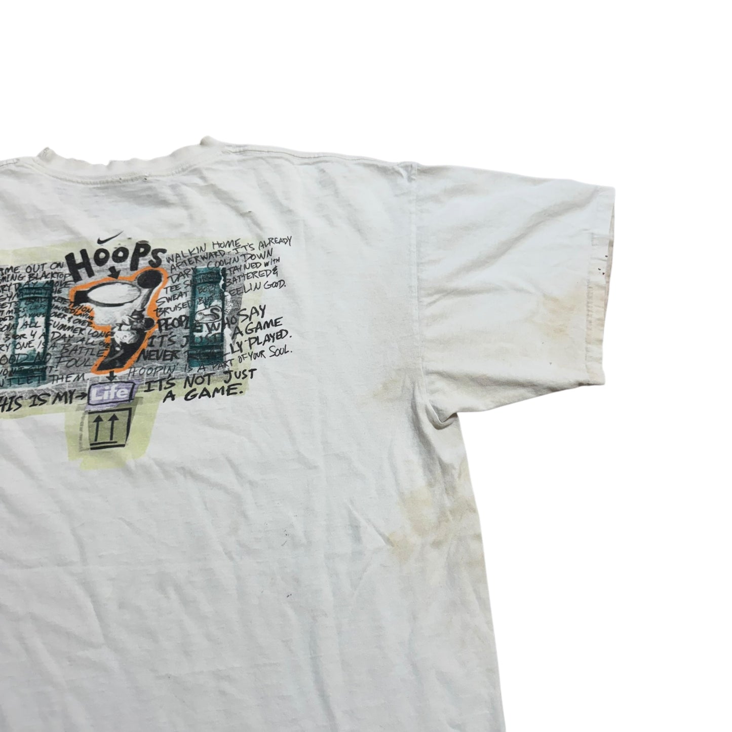 Nike Hoops T-Shirt 90s THRASHED AND FUCKED (XL) PERSONALS COLLECTION