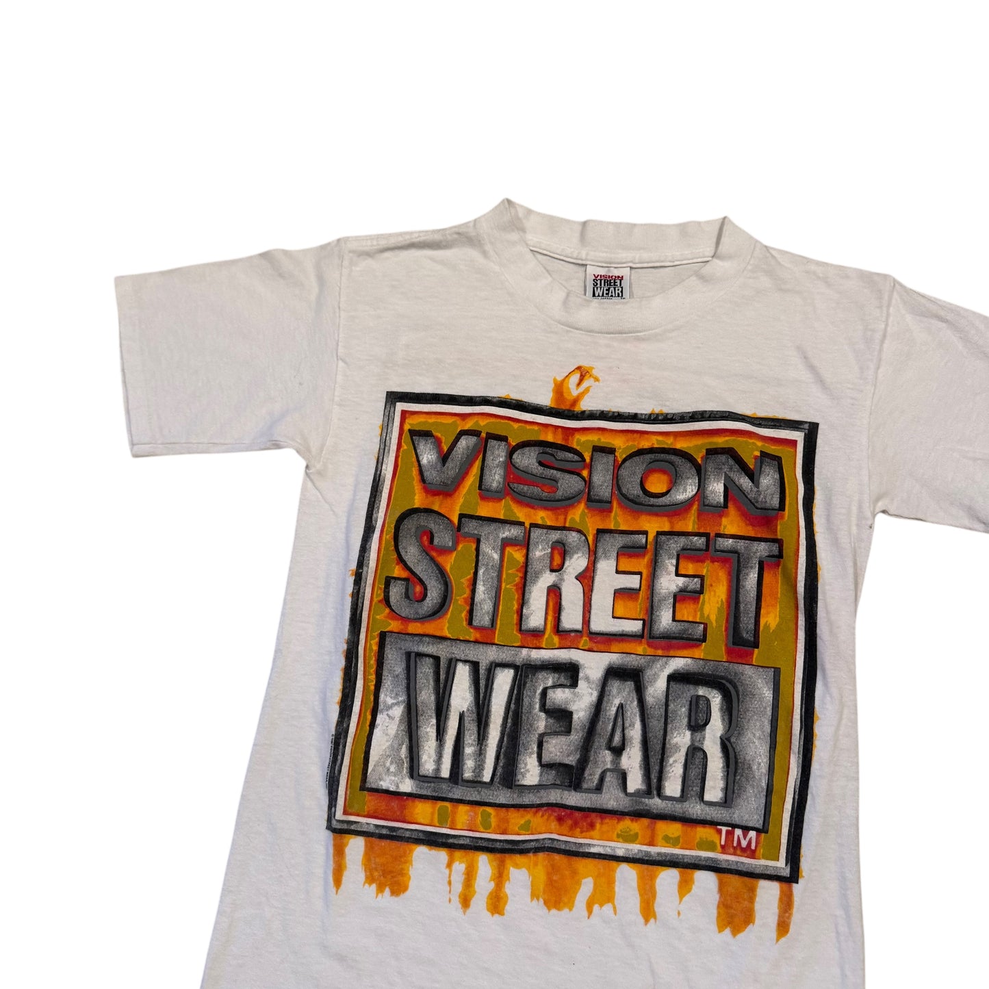 Vision Street Wear Flame Logo T-Shirt (Small)