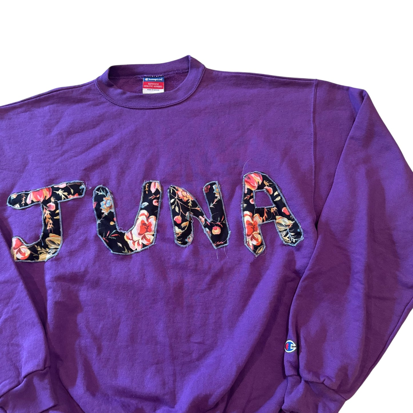 Juna x Goof Floral Spellout Crewneck (Large) PERSONALS COLLECTION