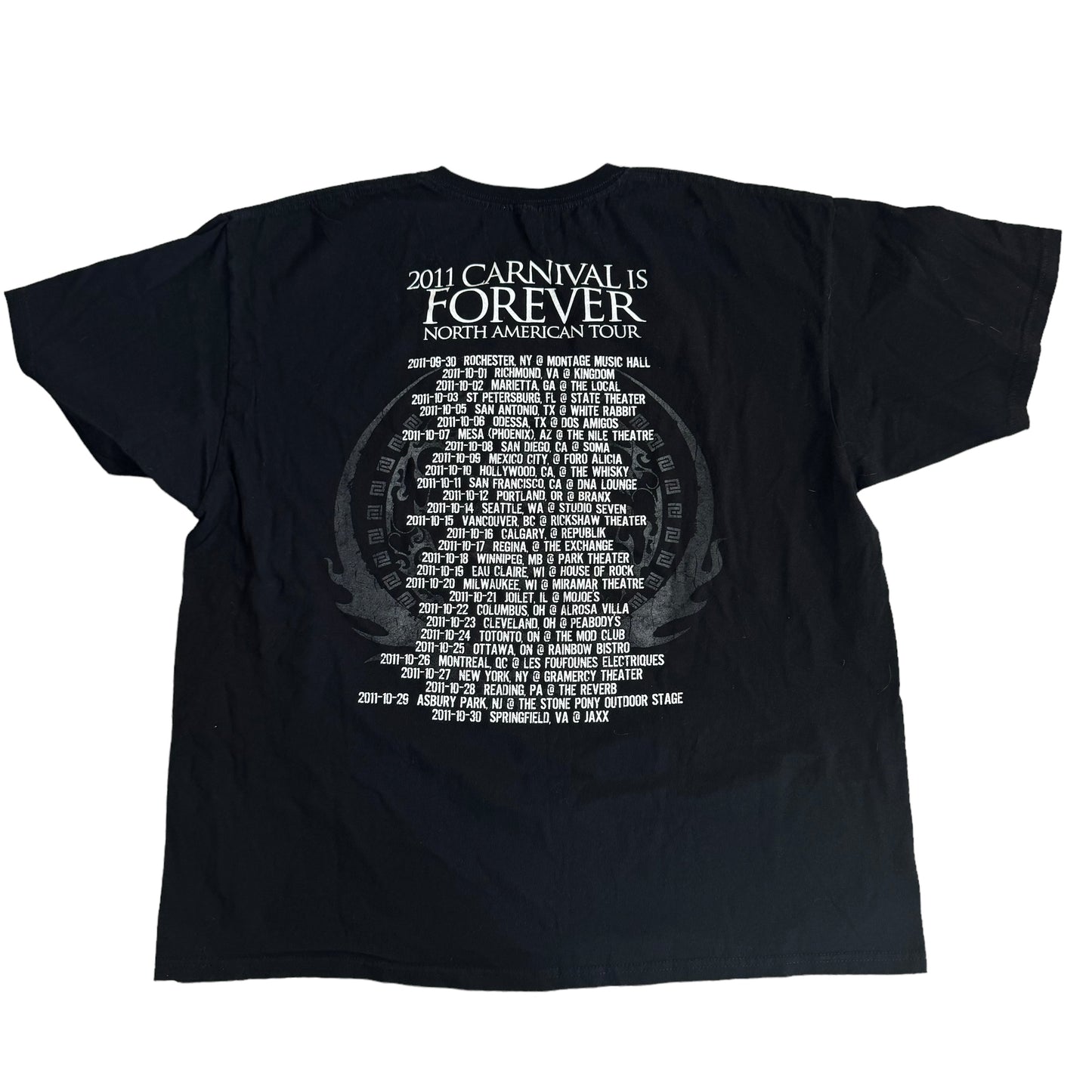 Decapitated Carnival Is Forever 2011 Tour T-Shirt (XXL)