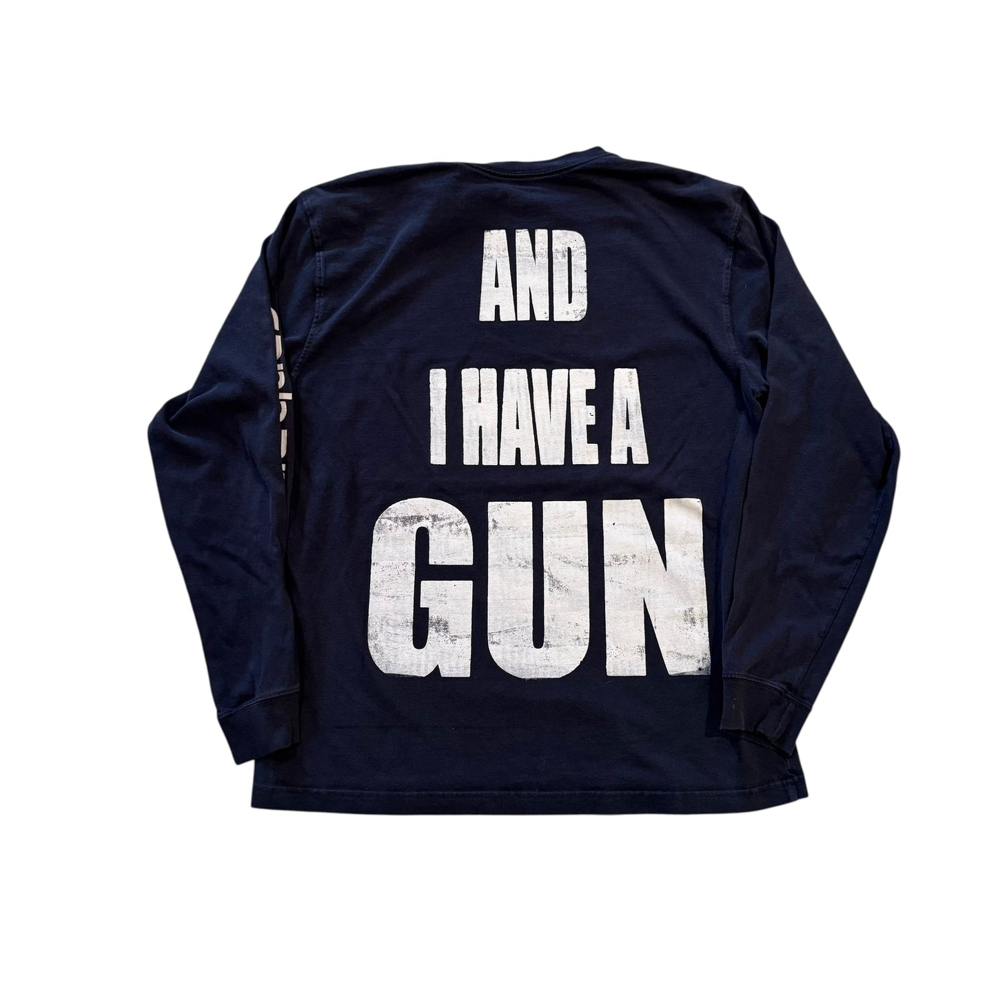 Fat Retard Faggot And I Have A Gun 1/1 Long Sleeve T-Shirt (Medium) HARDCORE THOUGHTS X JUNA COLLAB