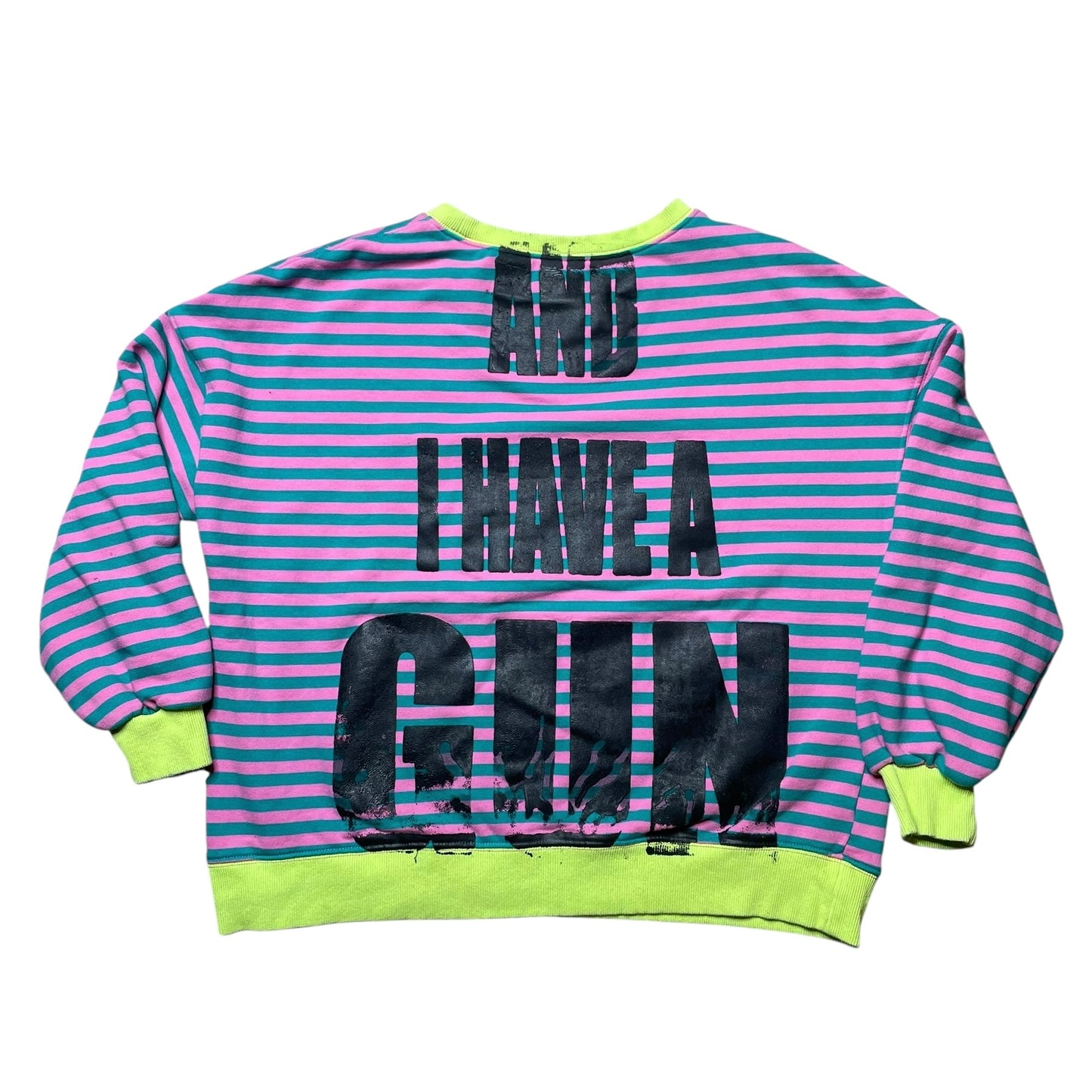 Fat Retard Faggot And I Have A Gun 1/1 Crewneck (Women’s XL) HARDCORE THOUGHTS X JUNA COLLAB