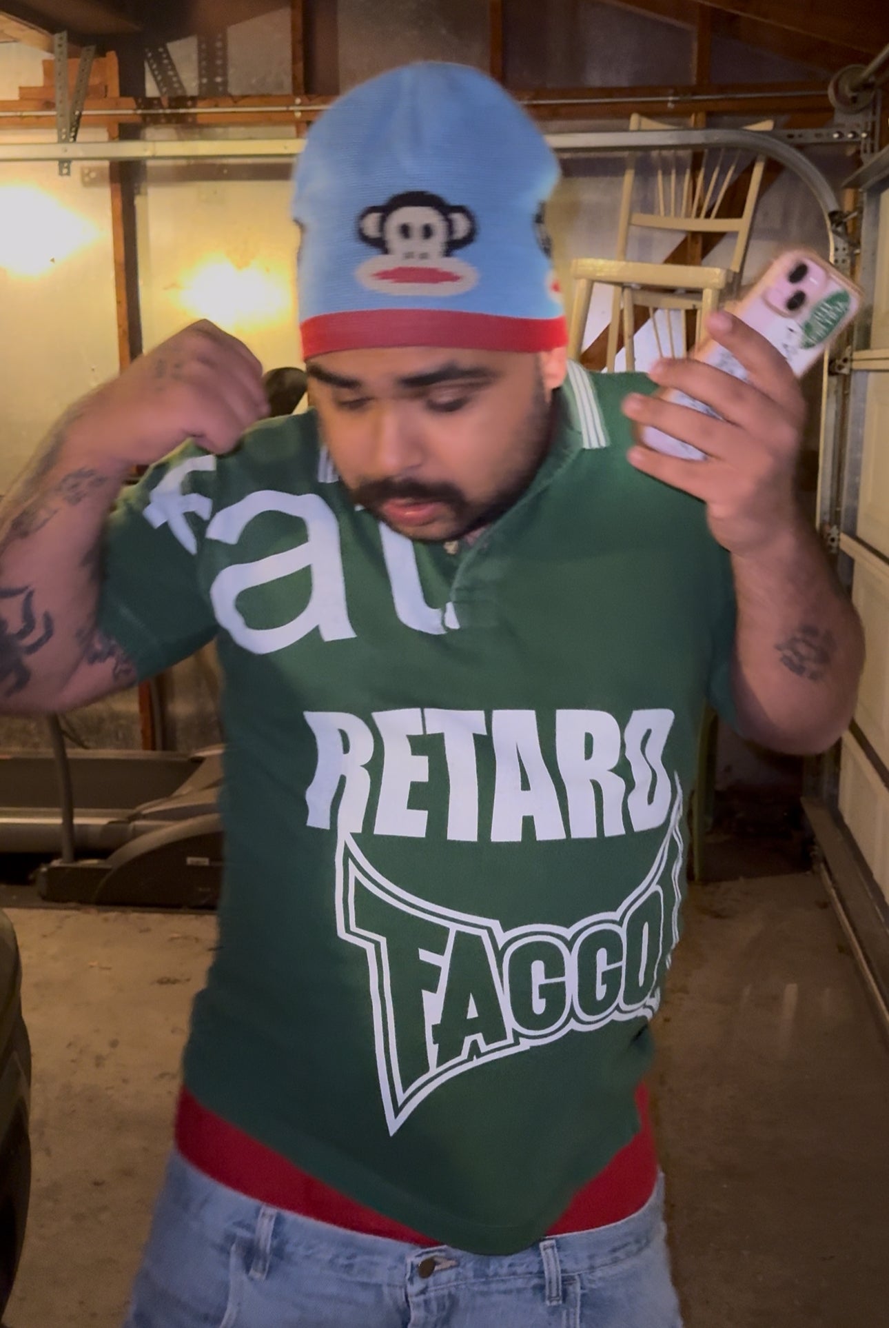 Fat Retard Faggot And I Have A Gun 1/1 Polo HARDCORE THOUGHTS X JUNA COLLAB *PREORDER*