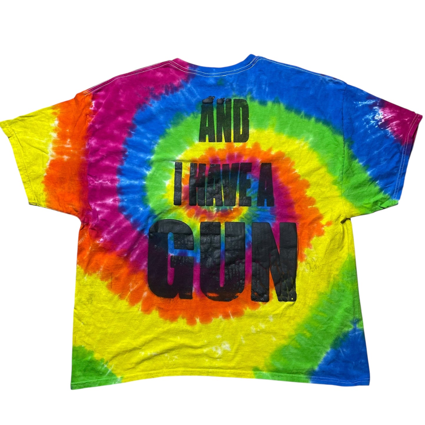 Fat Retard Faggot And I Have A Gun 1/1 T-Shirt (XXL) HARDCORE THOUGHTS X JUNA COLLAB
