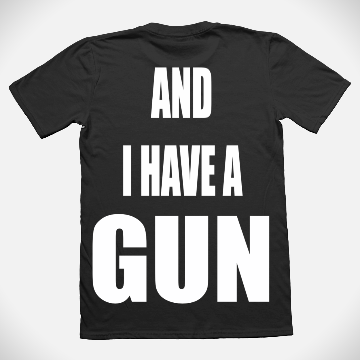 Fat Retard Faggot And I Have A Gun T-Shirt Black HARDCORE THOUGHTS X JUNA COLLAB