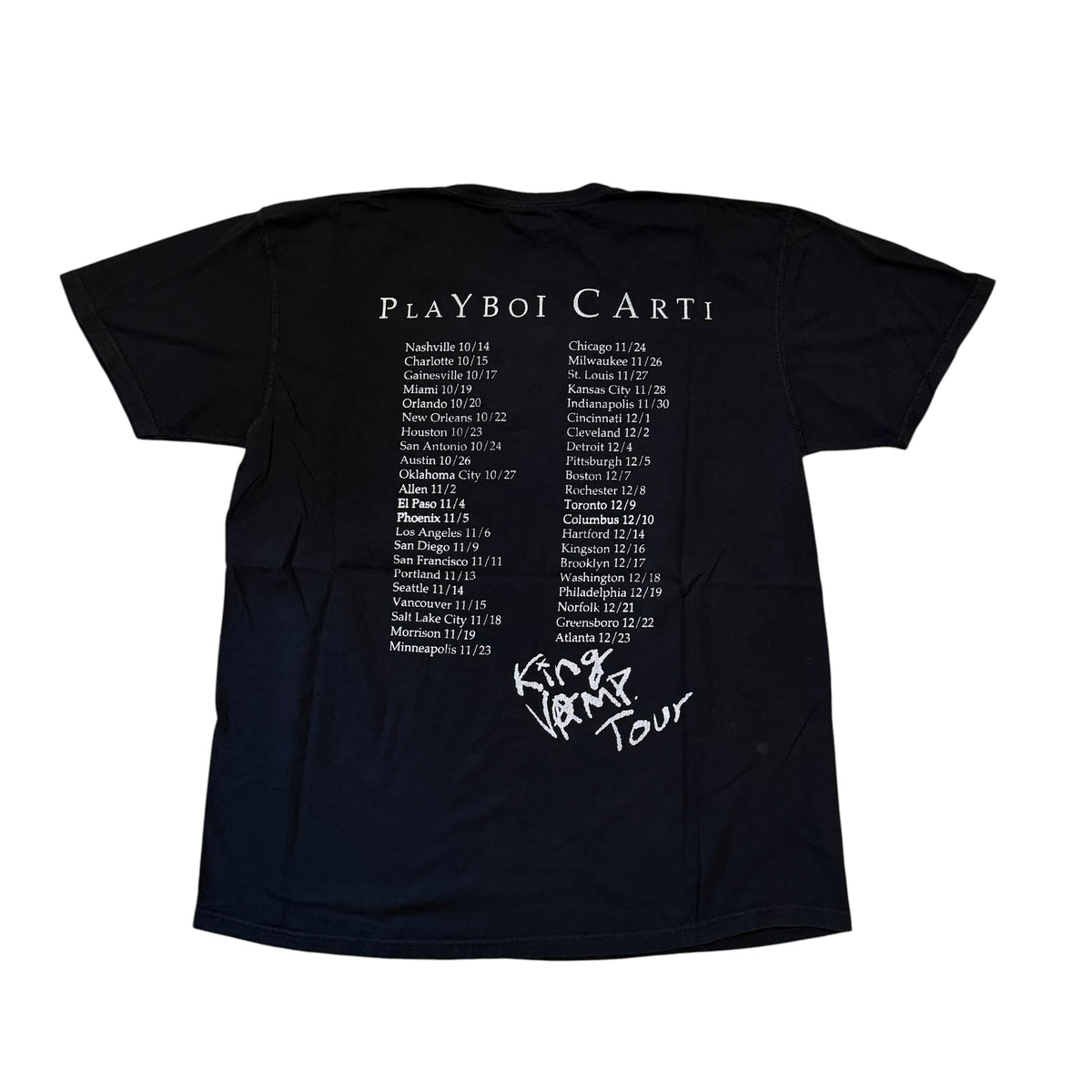 Playboi Carti King Vamp Tour T-Shirt (XL) PERSONALS COLLECTION