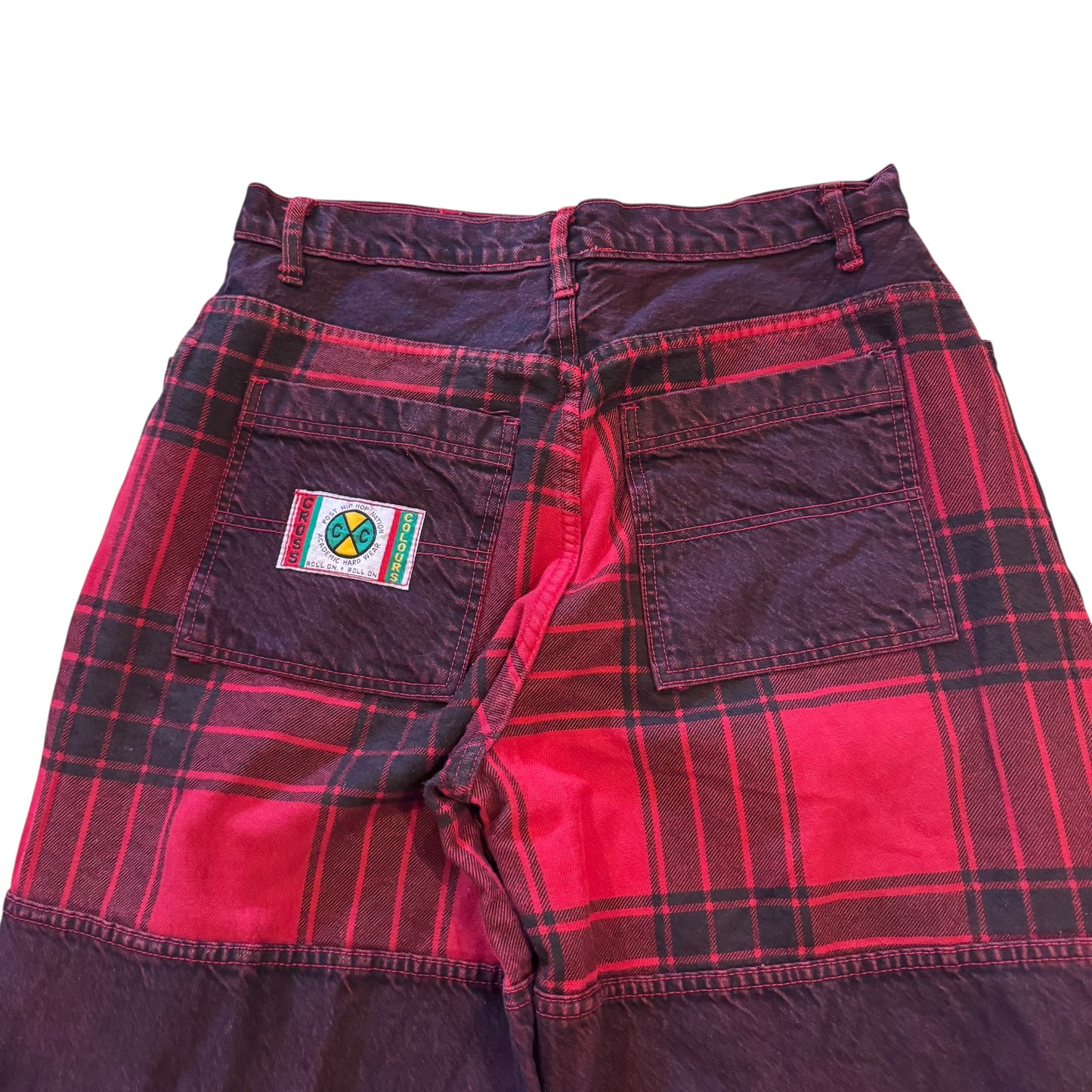 Cross Colors Plaid Denim Pants (32x33)