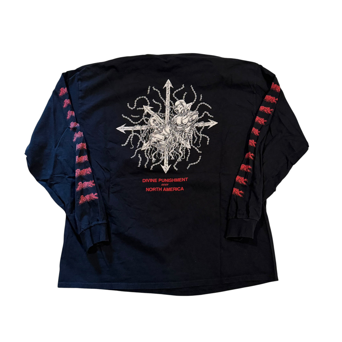 Phobophilic Divine Punishment Over North America Long Sleeve T-Shirt (XXL)  PERSONALS COLLECTION