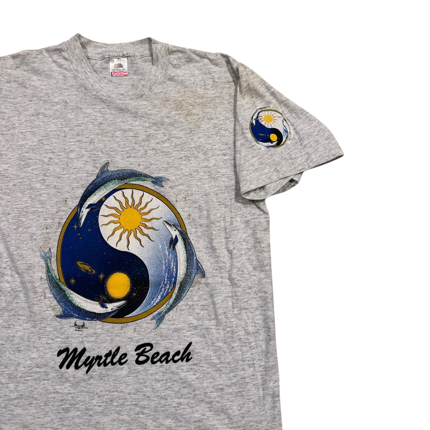 Myrtle Beach Ying Yang T-Shirt 90s (Large) [ REAL SHOPPER EXCLUSIVE ]