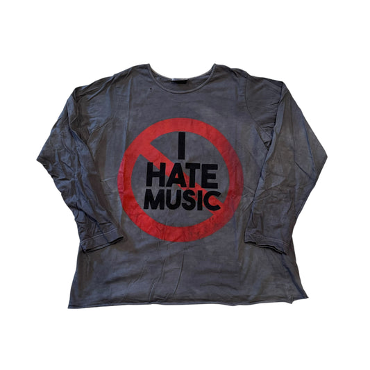 I Hate Music Long Sleeve T-Shirt (XL) PERSONALS COLLECTION