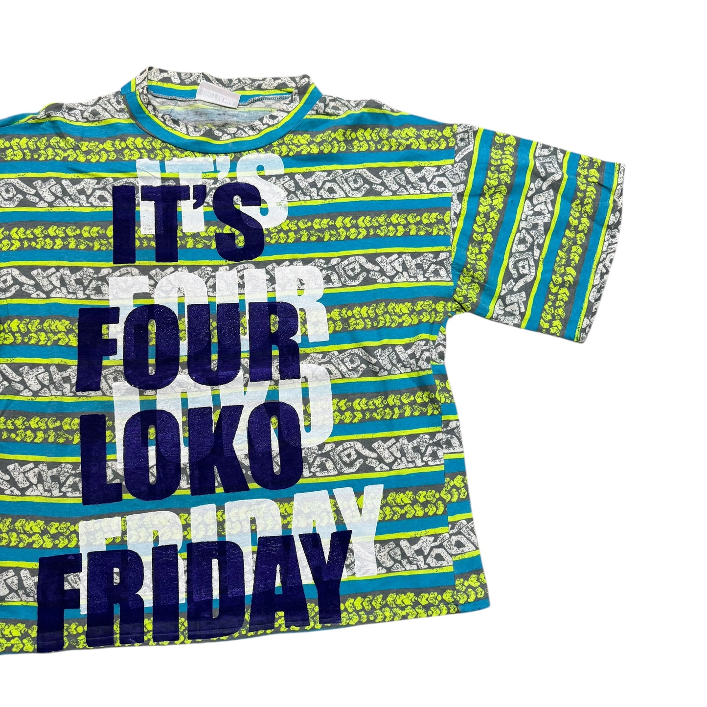 Four Loko Friday 1/1 Striped T-Shirt (Boxy XL)