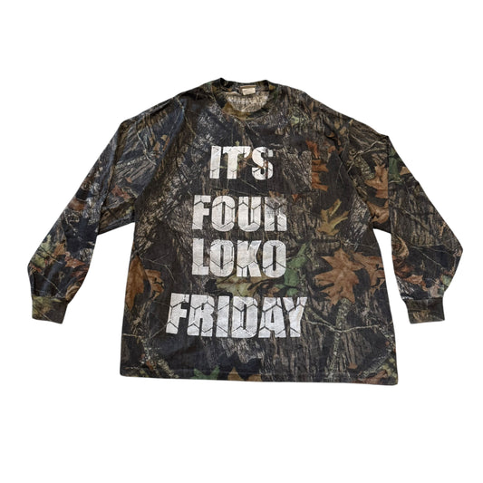 Four Loko Friday Camo 1/1 Long Sleeve T-Shirt (XXL)