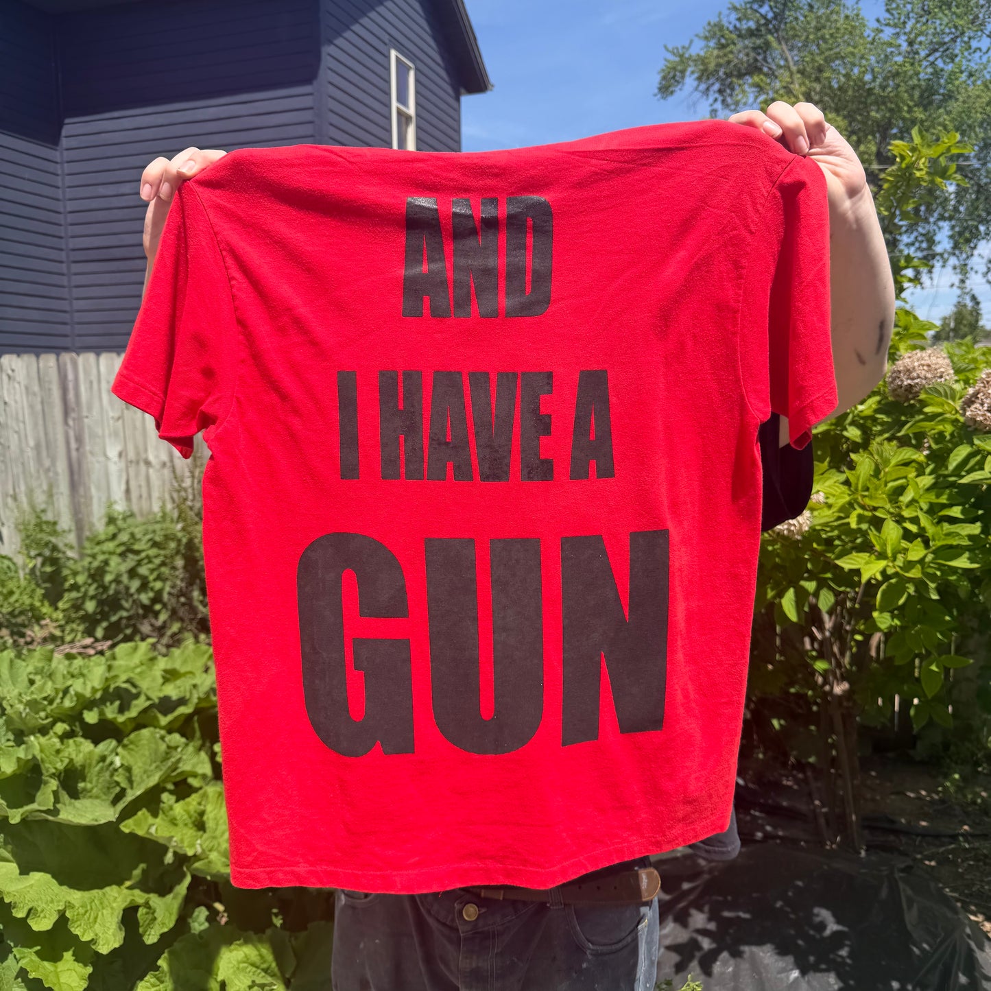 Twink Retard Faggot 1/1 T-Shirt (XL) HARDCORE THOUGHTS X JUNA THRIFTS