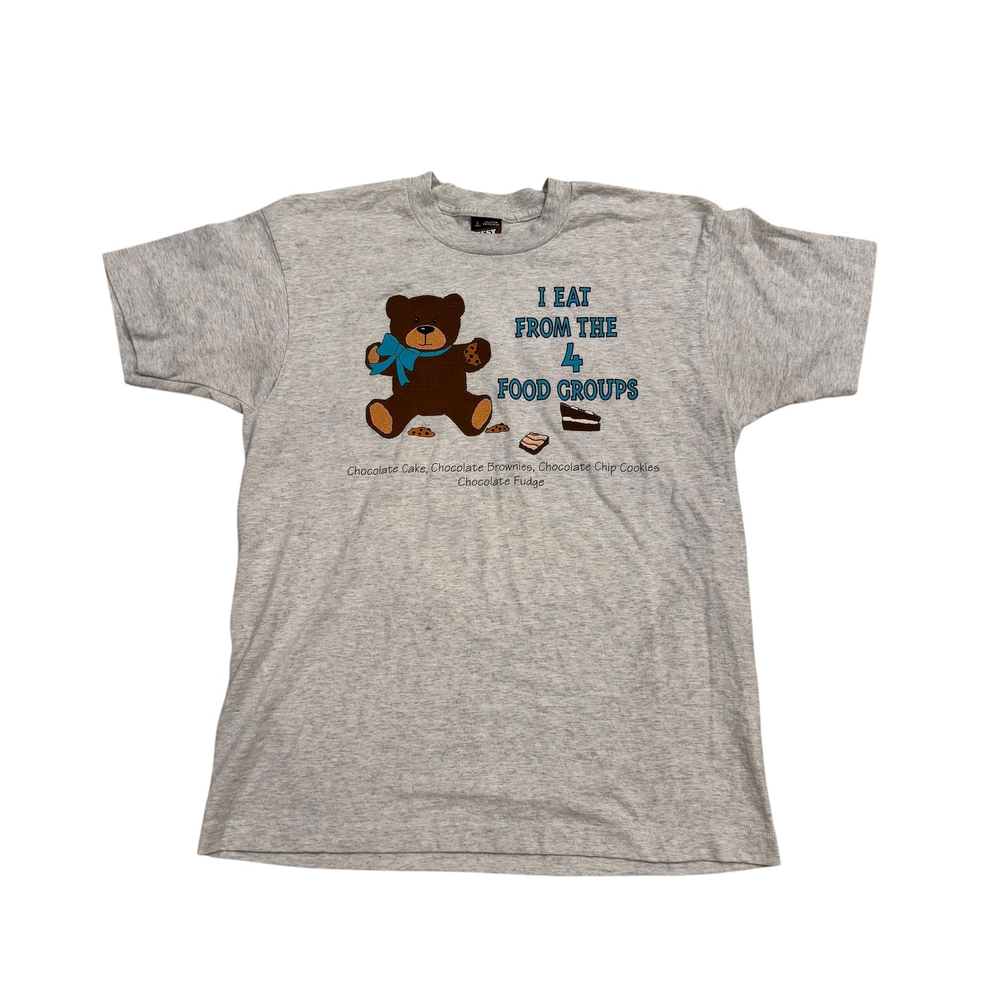 I Eat From The 4 Food Groups T-Shirt 90s (Large) [ REAL SHOPPER EXCLUSIVE ]